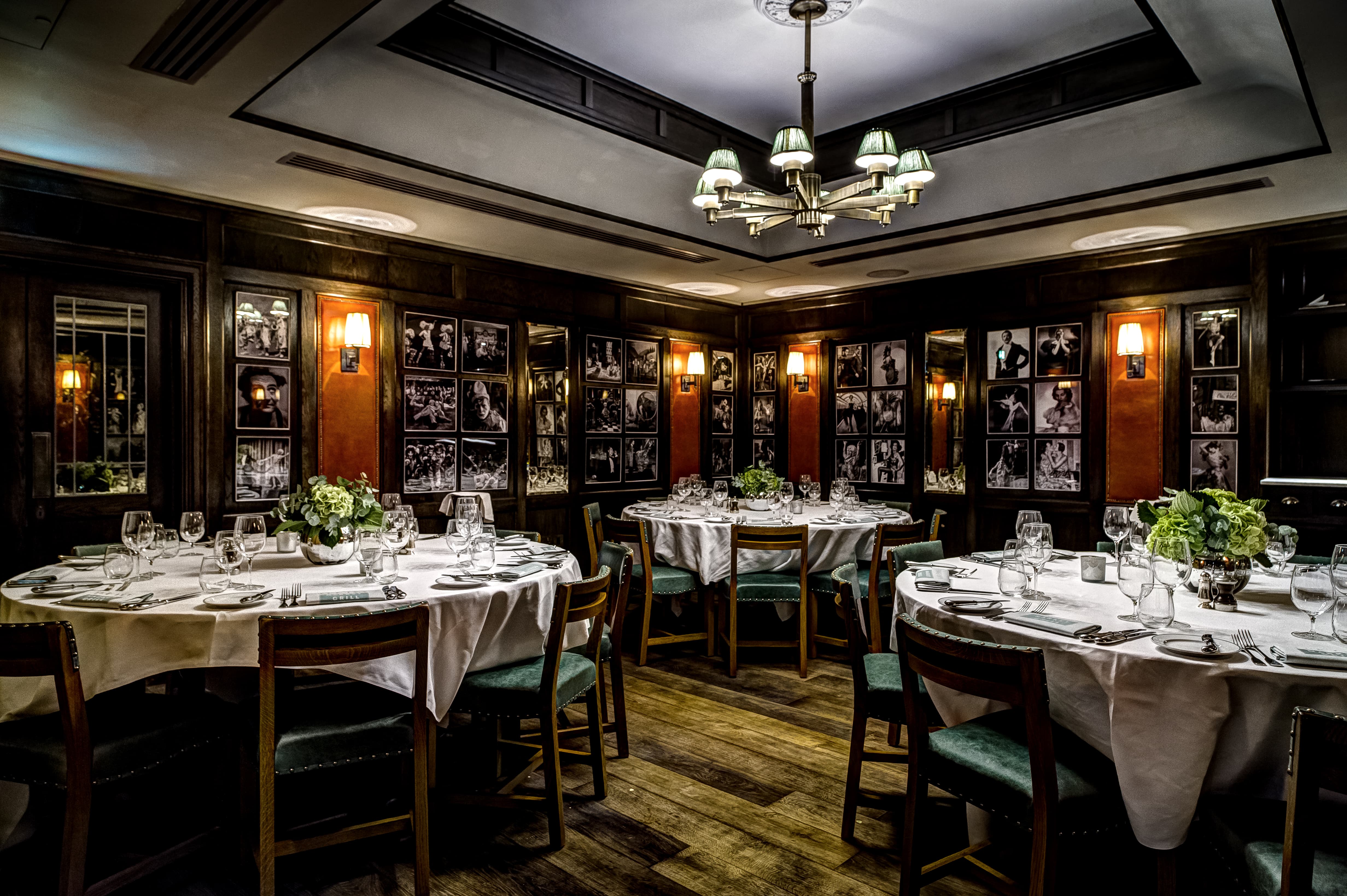 Elegant dining space in The Ivy Market Grill, perfect for corporate events and networking.