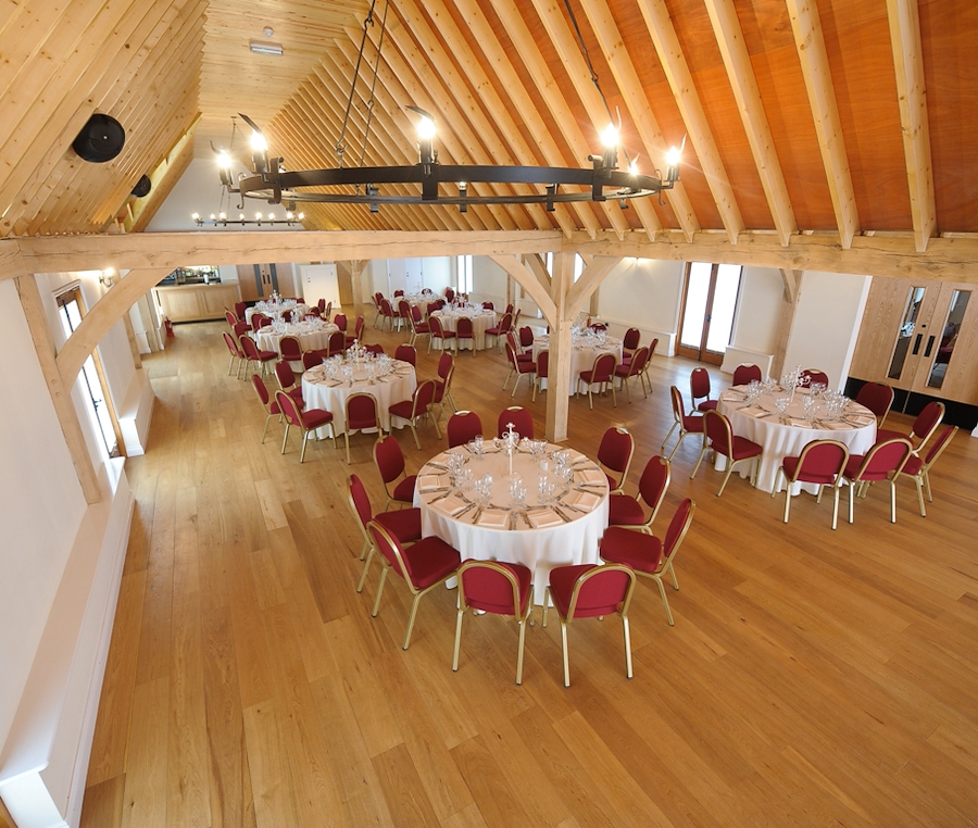 Cobbold Barn at Knebworth House, elegant venue for banquets and corporate events.