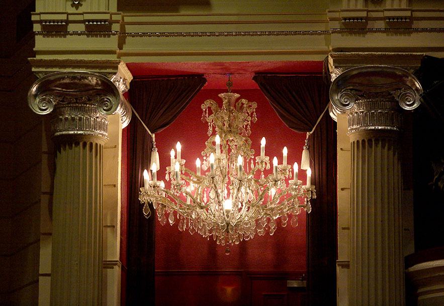 Birmingham Hippodrome auditorium with elegant chandelier for upscale events and gatherings