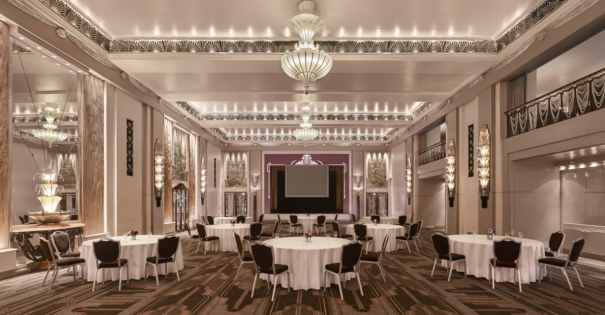 Elegant ballroom at Sheraton Grand London, perfect for corporate events and upscale gatherings.