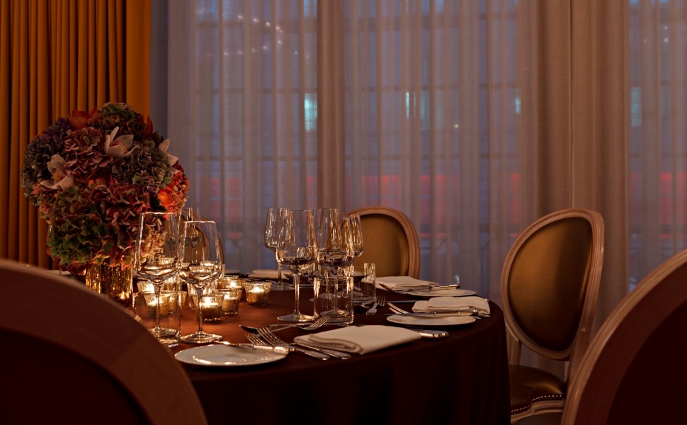 Elegant dining table at Queensberry, Hotel Cafe Royal for formal events and gatherings.