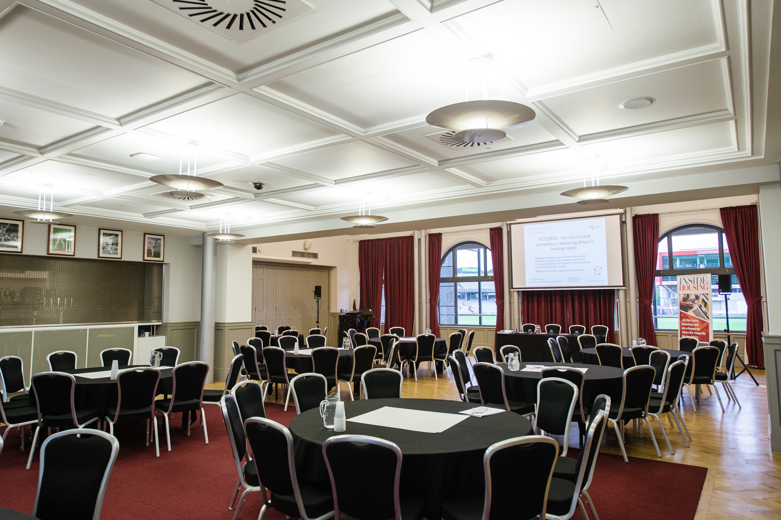 Members Suite at Emirates Old Trafford, elegant meeting room for events and networking.