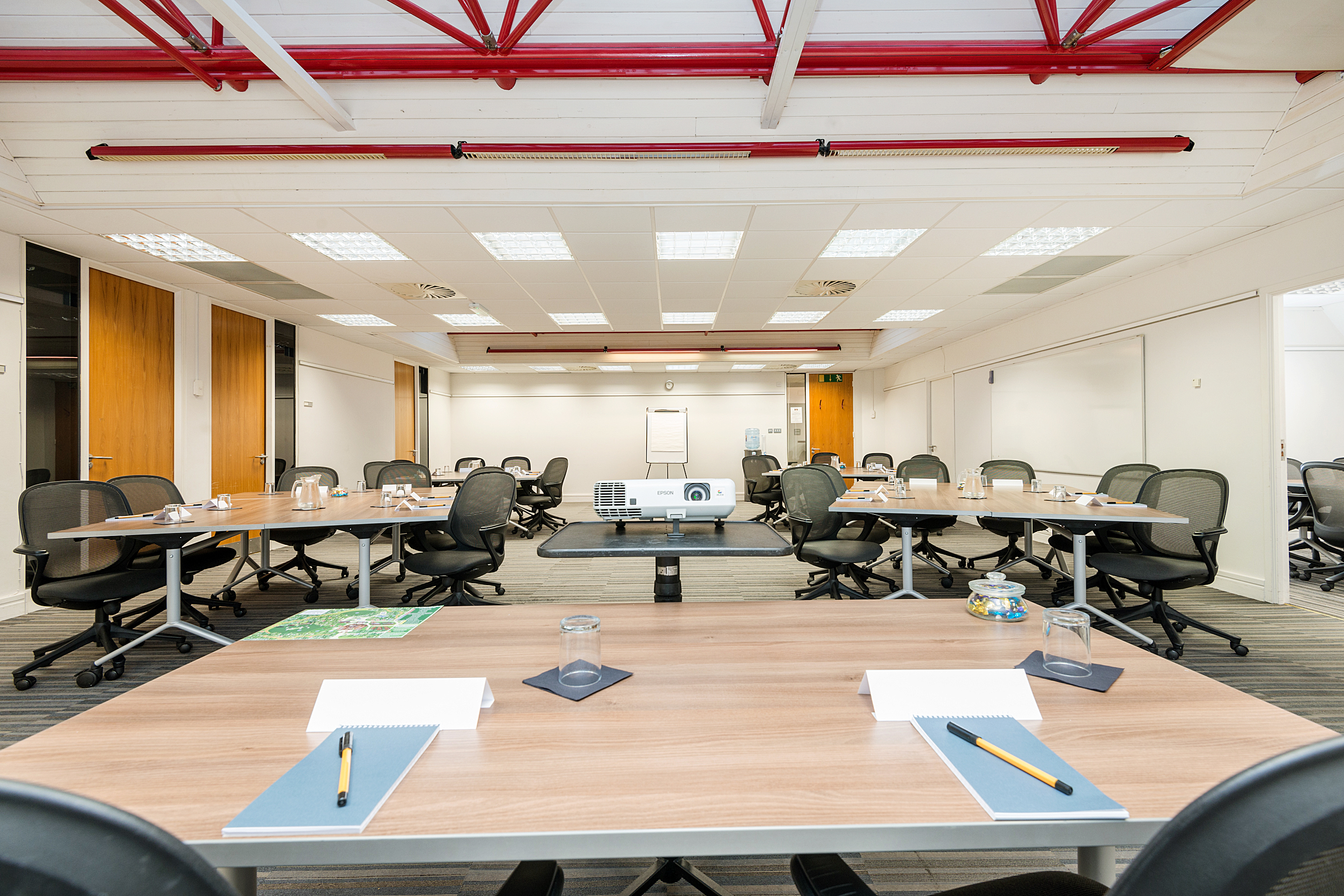 Meeting room at The Stratford in New Place Hotel, Hampshire, ideal for professional events.