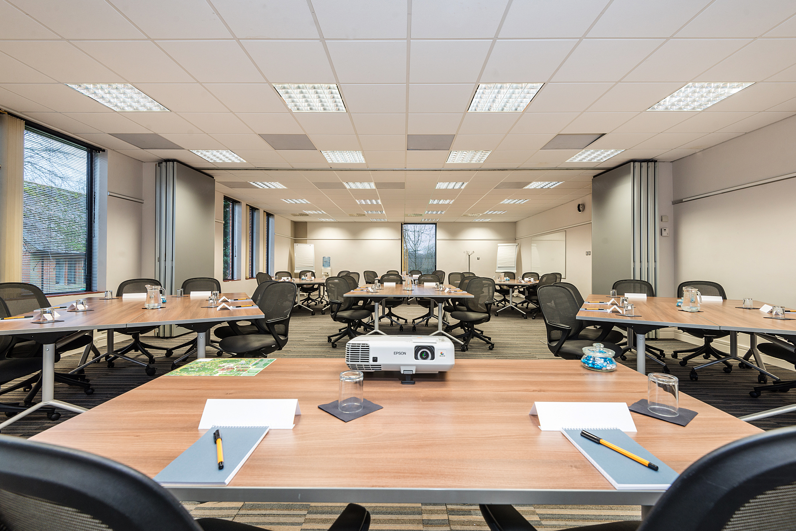 Meeting room at The Warwick in New Place Hotel, ideal for workshops and strategic planning.