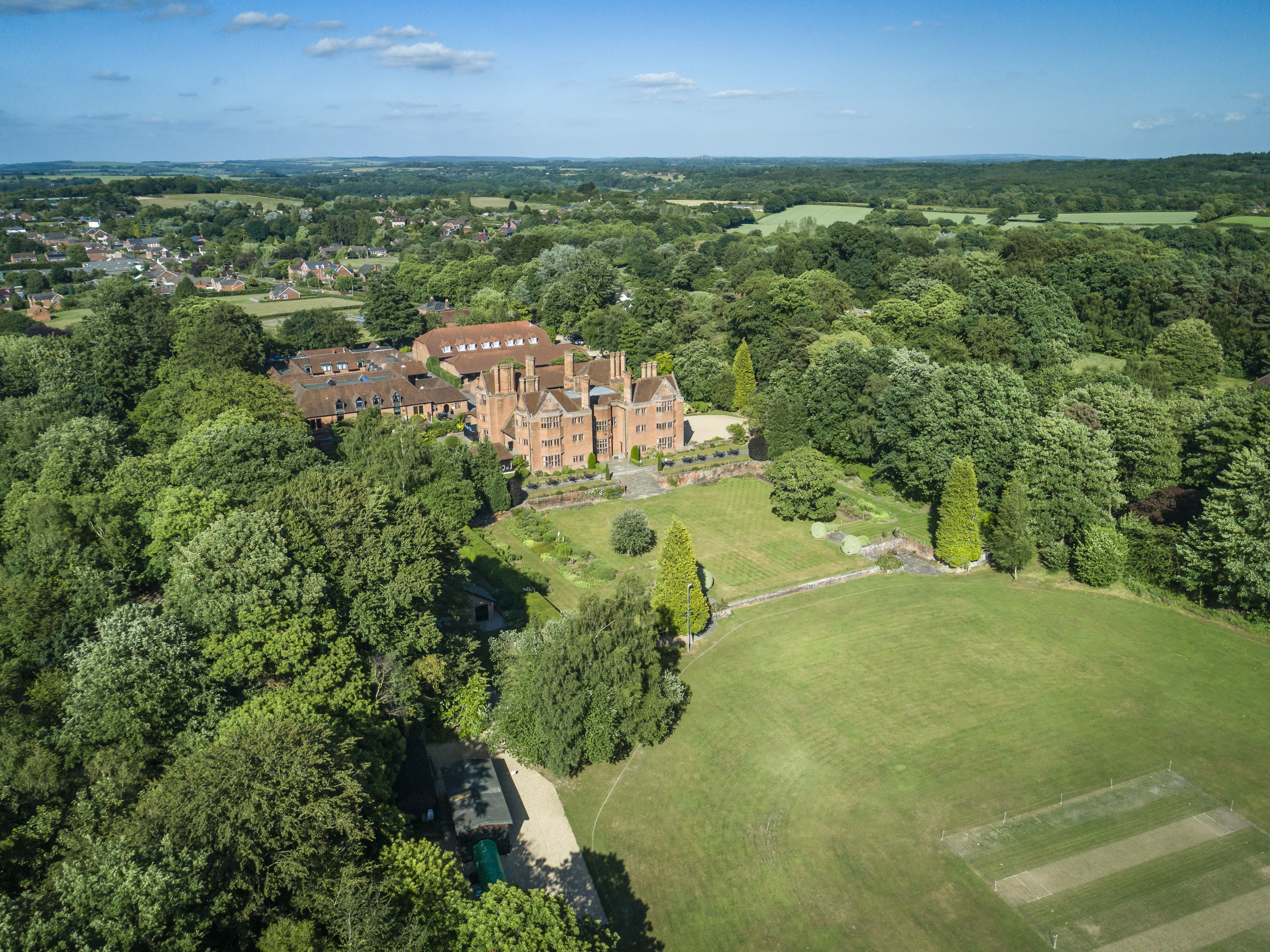 Cricket Pitch at New Place Hotel, Hampshire - ideal venue for outdoor corporate events and weddings.