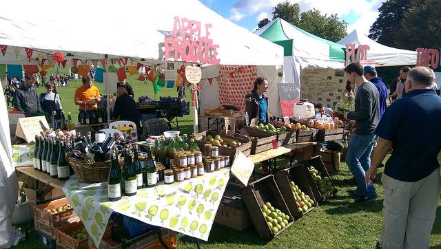 Vibrant outdoor market at Proud Country House, perfect for community events and festivals.