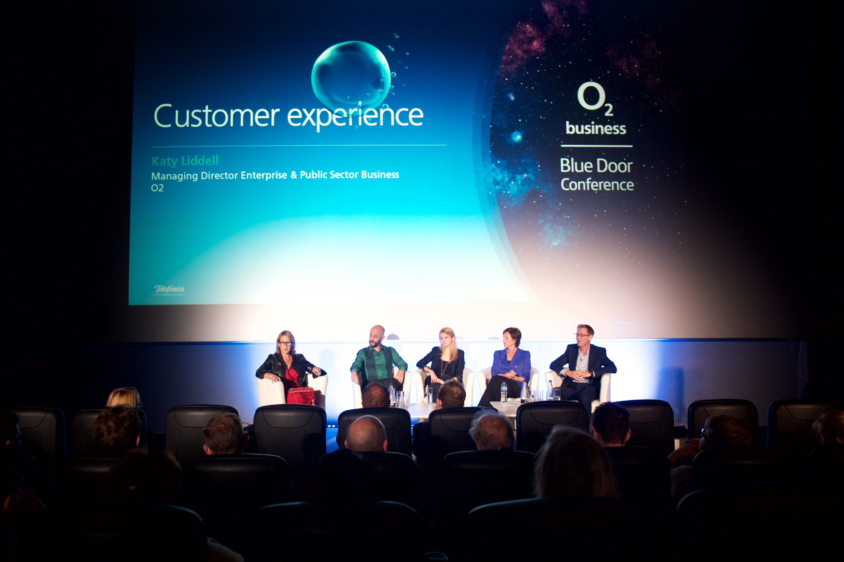 Panel discussion on Customer Experience at Cineworld O2, featuring diverse speakers and audience.