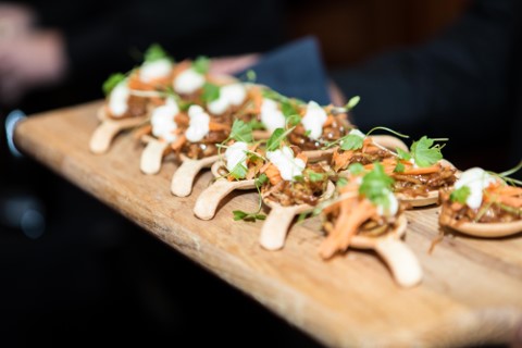 Gourmet appetizer platter at Cineworld O2, perfect for upscale events and networking.