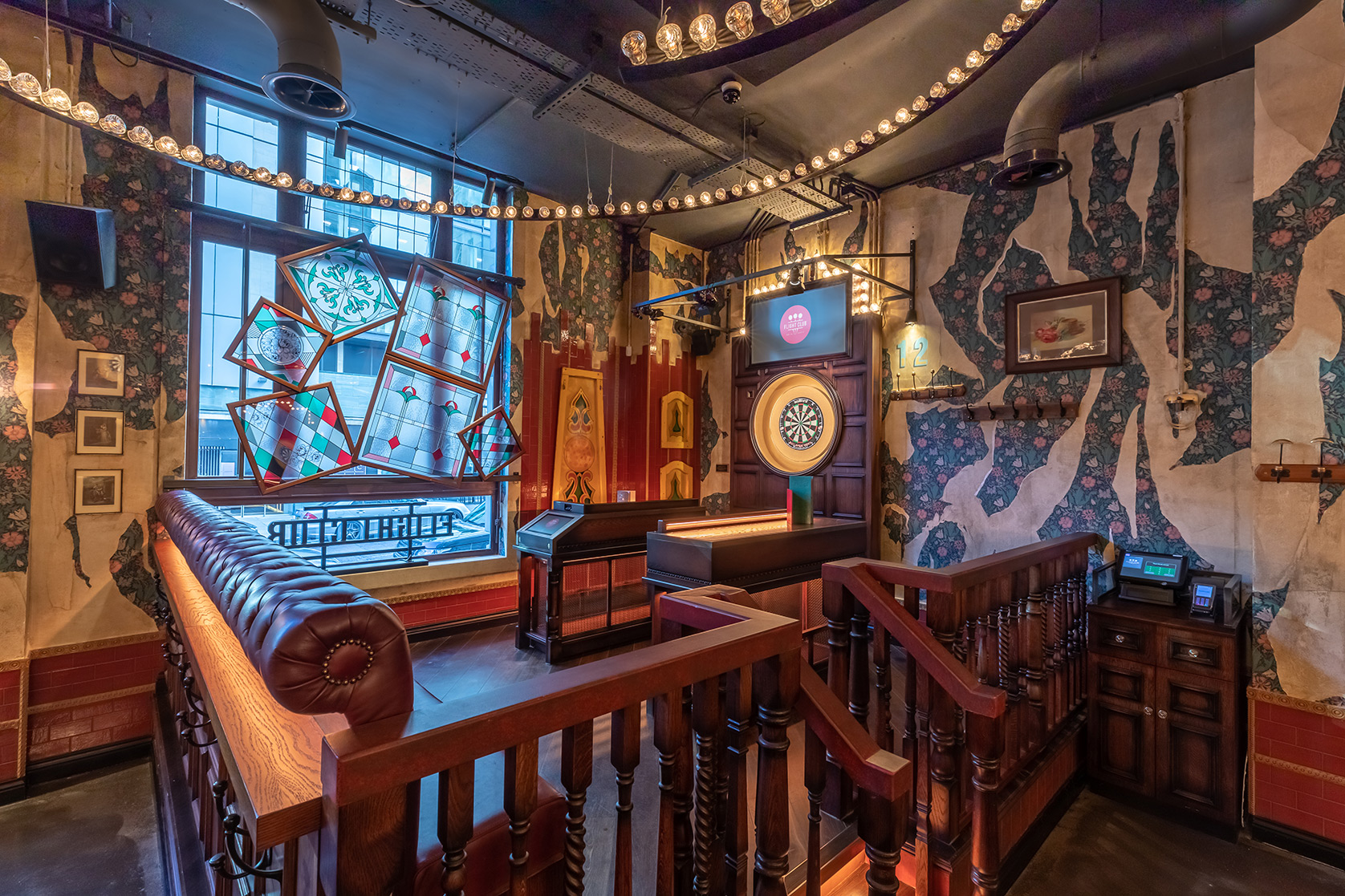 Mini Fayre event space in Flight Club Manchester with vibrant decor for networking and gatherings.