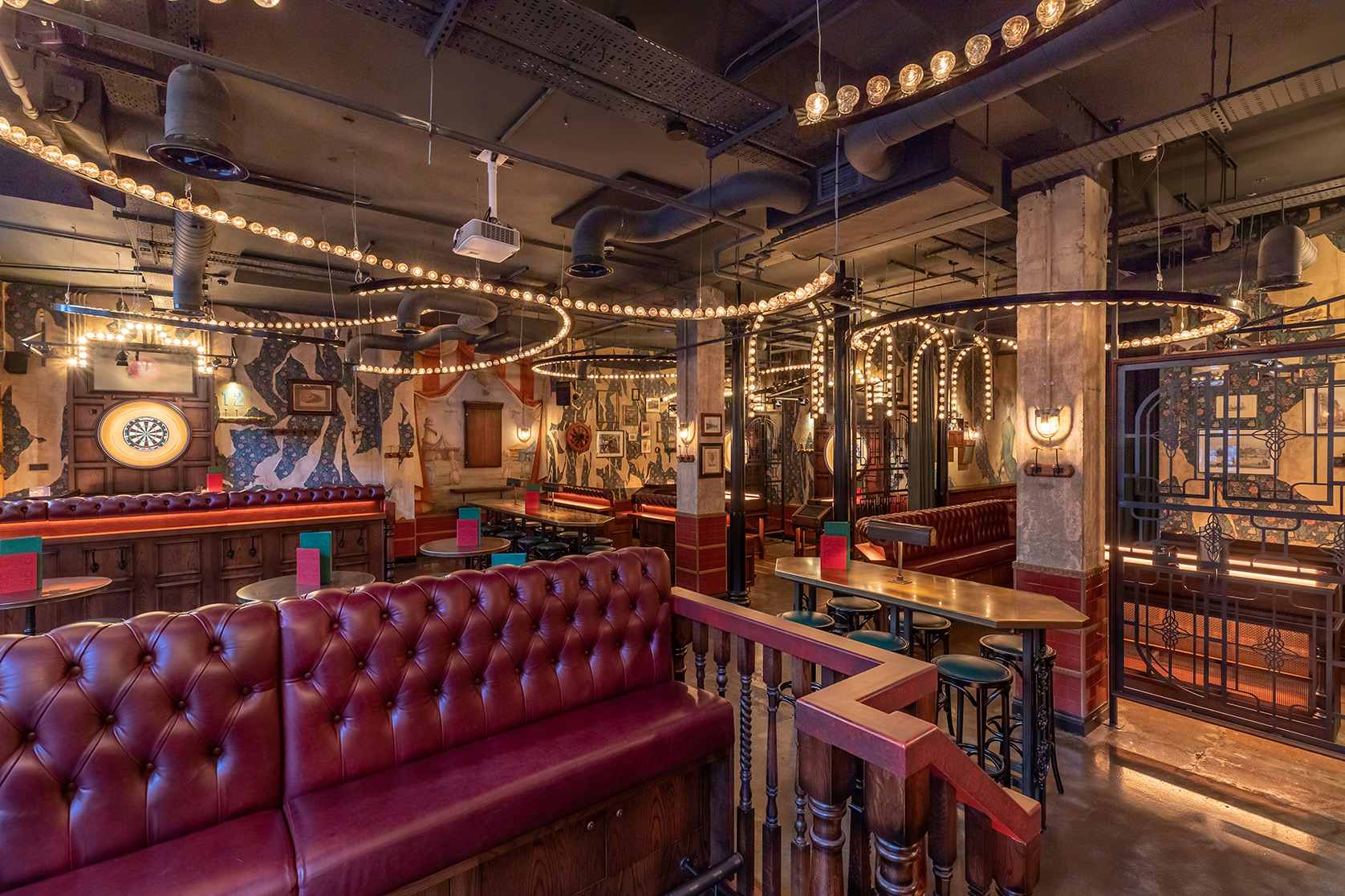 Stylish event space at The Old Fayre, perfect for networking and gatherings in Manchester.