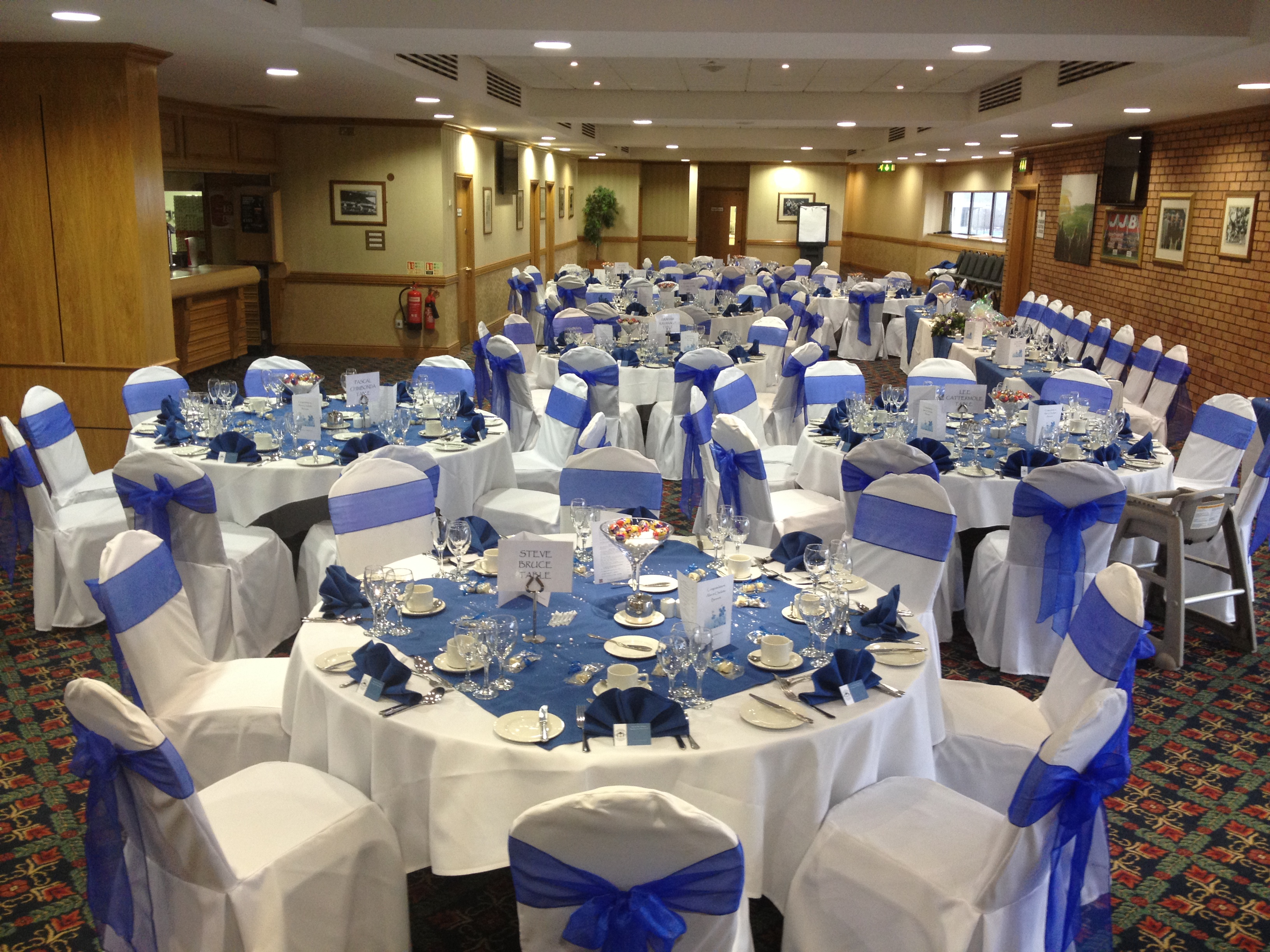 Elegant banquet setup at Springfield Lounge, DW Stadium for weddings and corporate events.