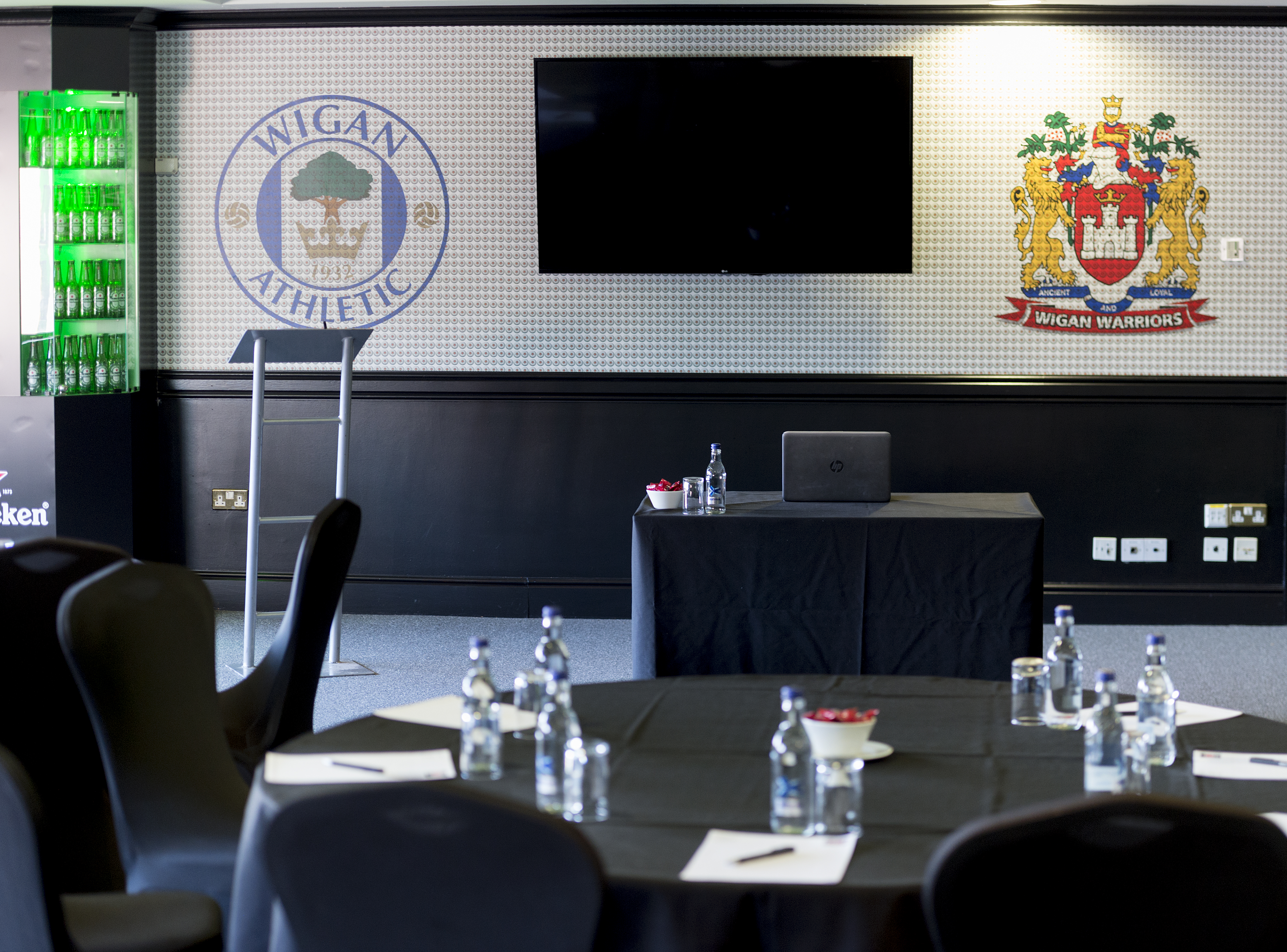 Carling Lounge meeting space at DW Stadium, ideal for corporate events and conferences.