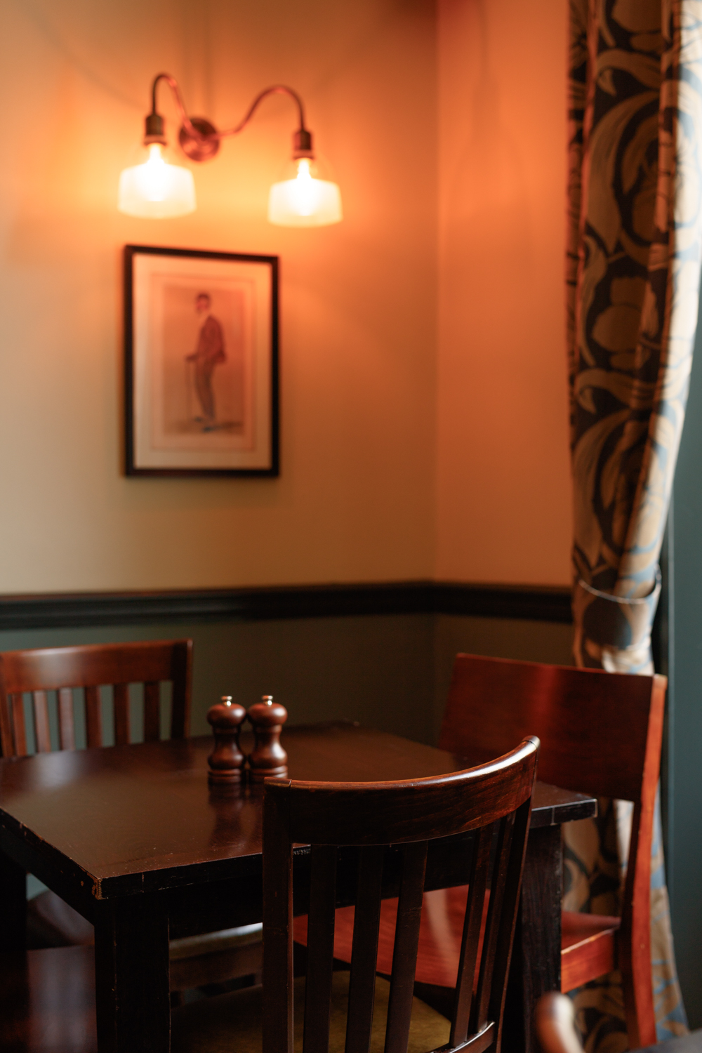 Private dining room at The Perseverance for board meetings and client consultations.