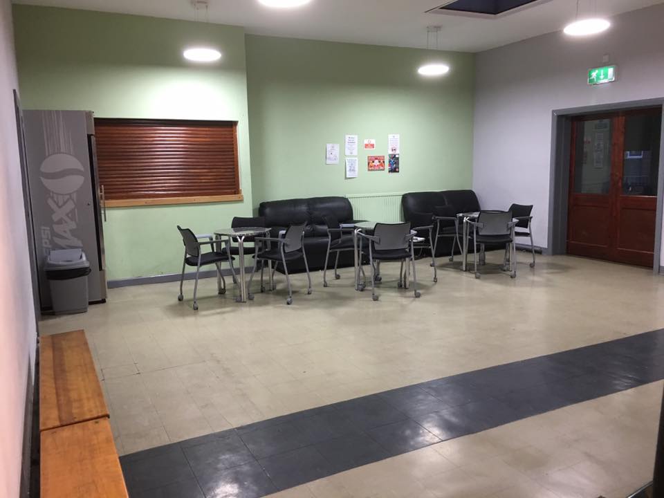 Large hall at St. Mark's Community Centre, minimalist design for events and gatherings.