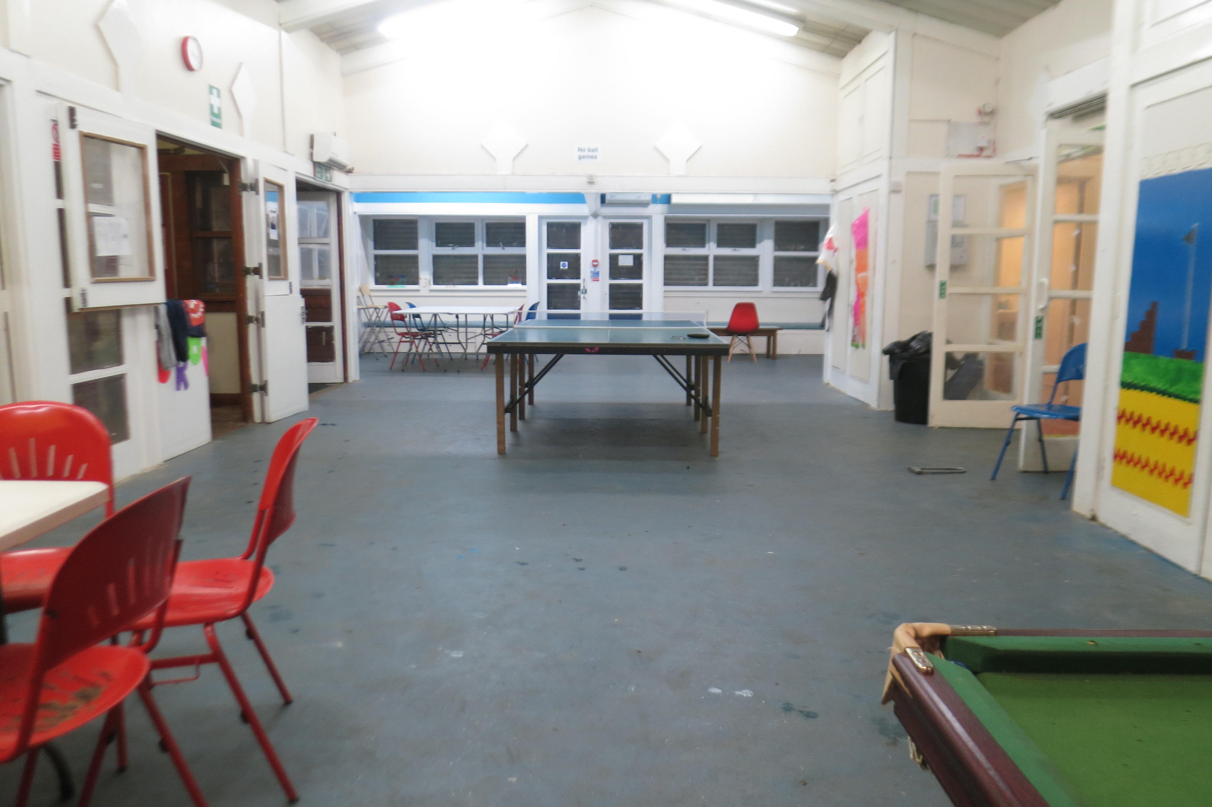 Spacious event space at Grove Adventure Playground, ideal for gatherings and recreational activities.