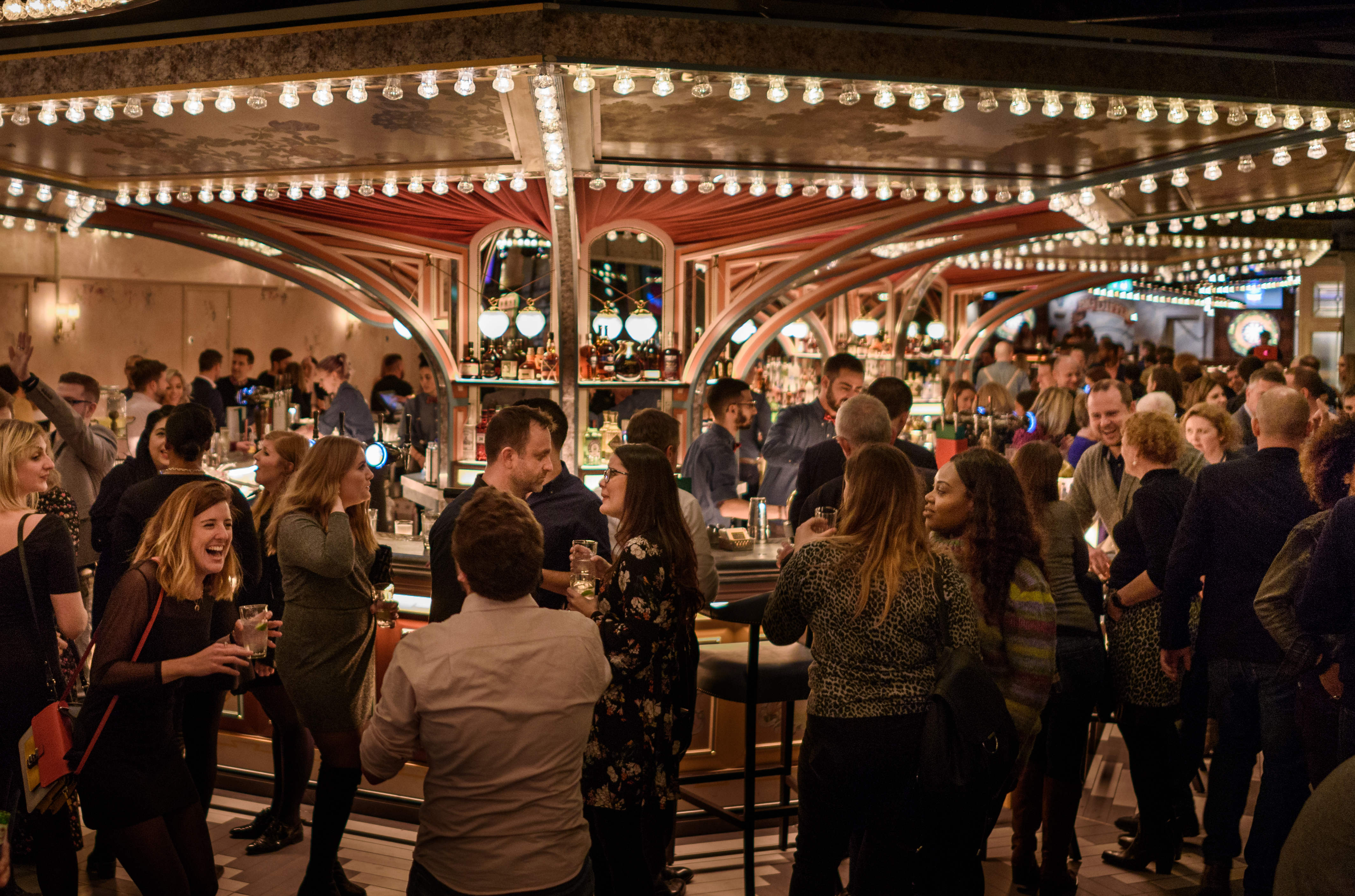 Vibrant event space at Flight Club Victoria, perfect for networking and celebrations.