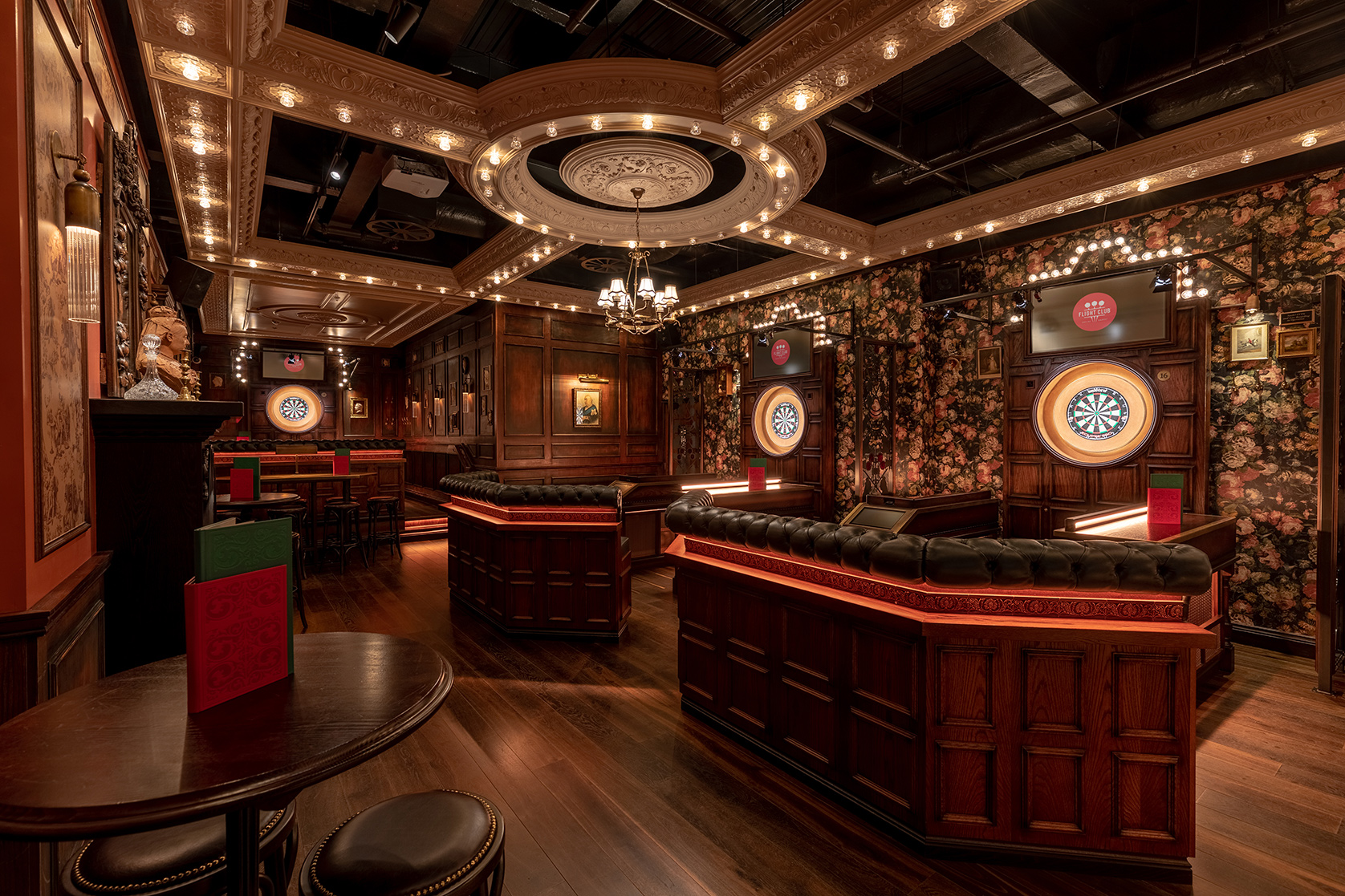 Upscale venue with dartboards for corporate events and social gatherings in Flight Club Victoria.