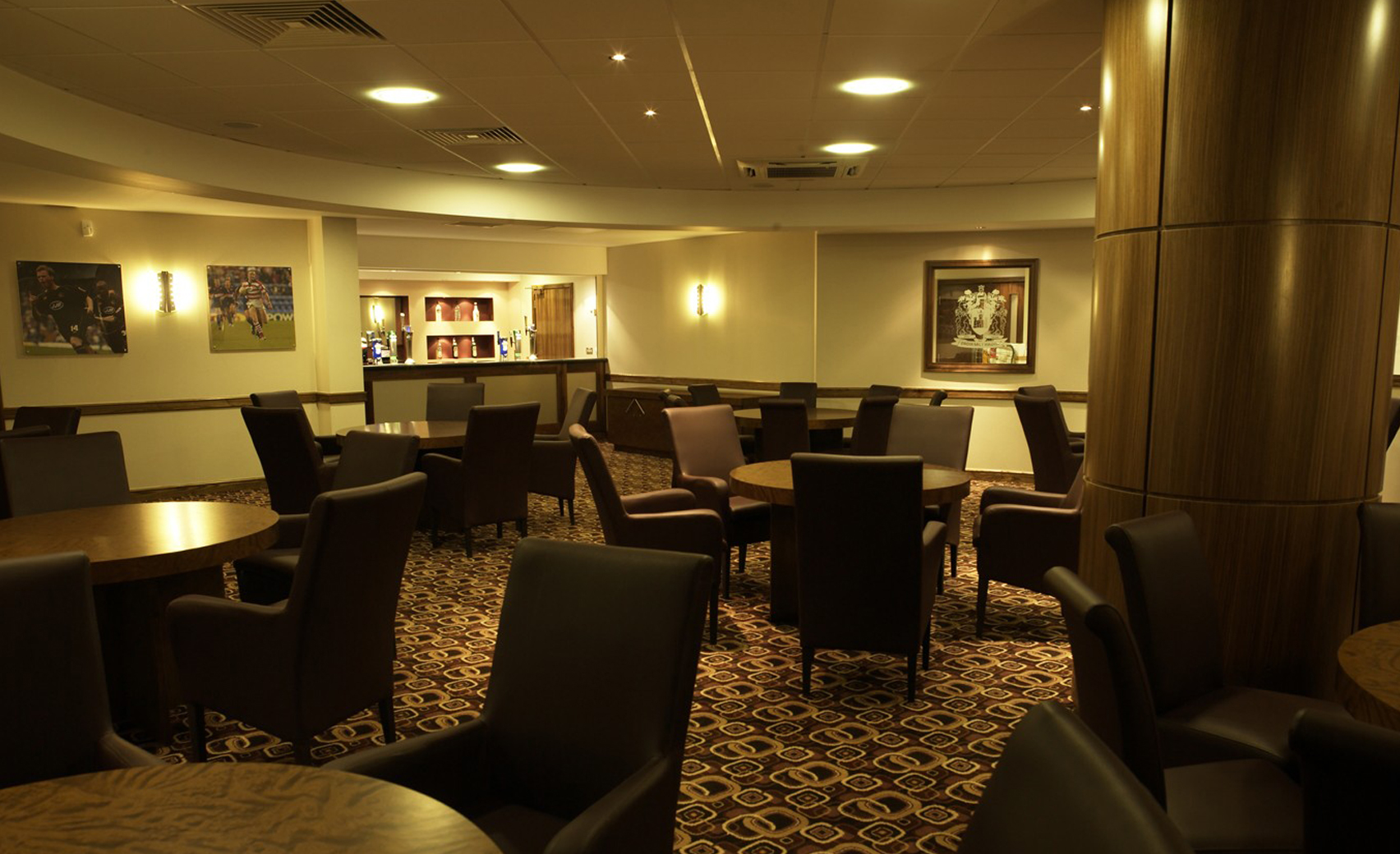 Players' Lounge at DW Stadium: inviting meeting space for networking events and gatherings.