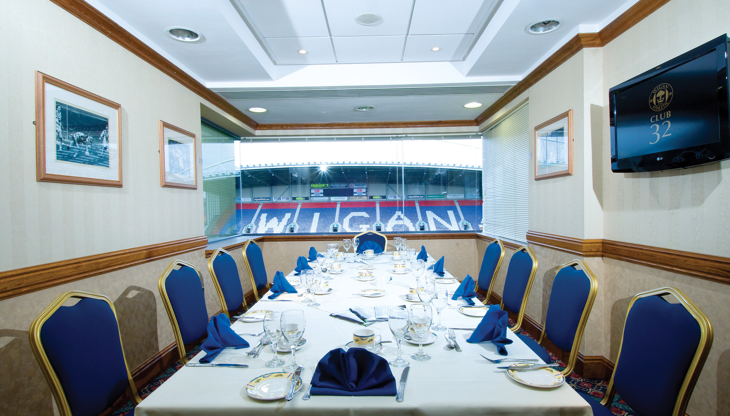 Executive Boxes at DW Stadium, elegant meeting room for corporate events and gatherings.