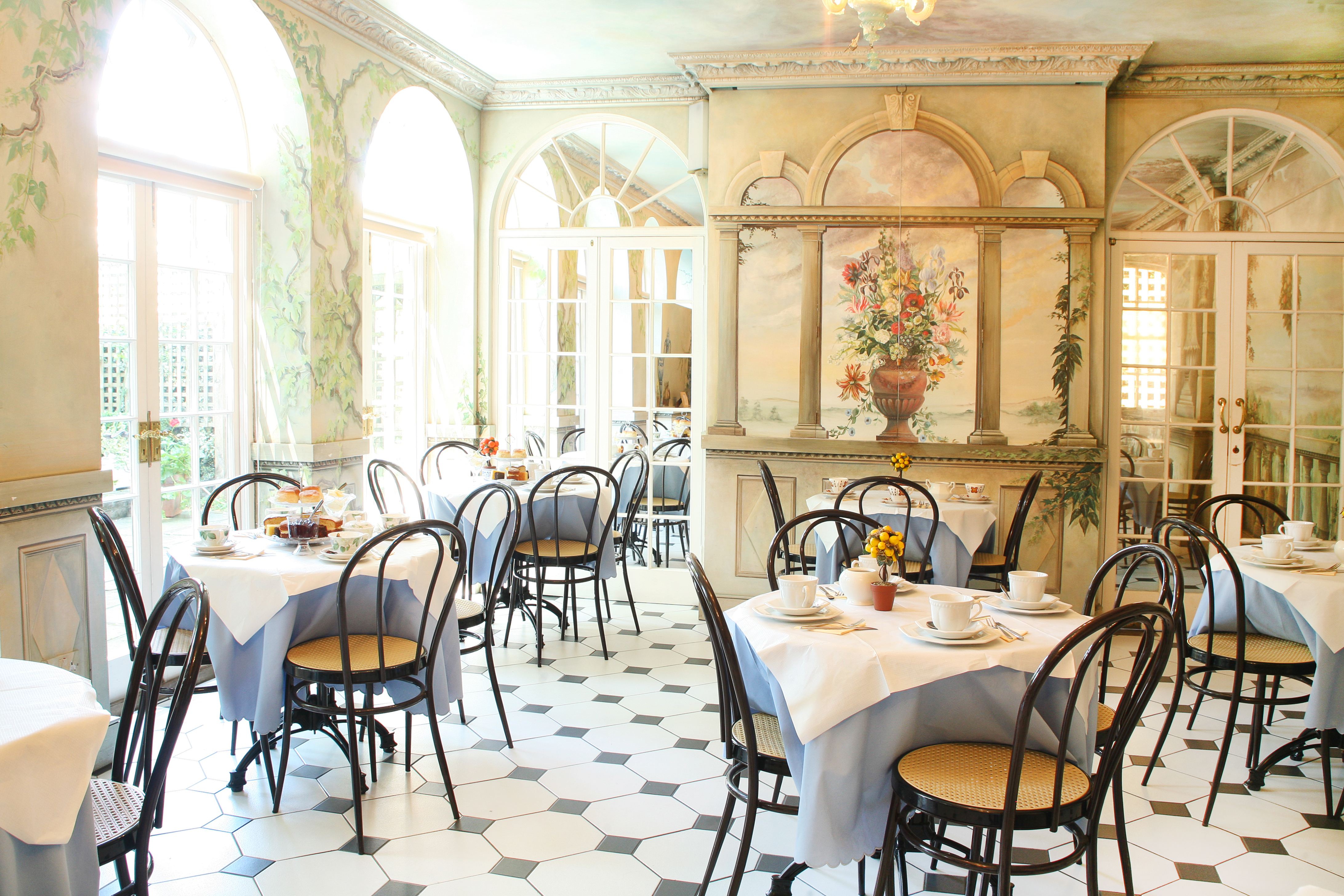 Elegant dining space in The Orangery, ideal for intimate meetings and events.