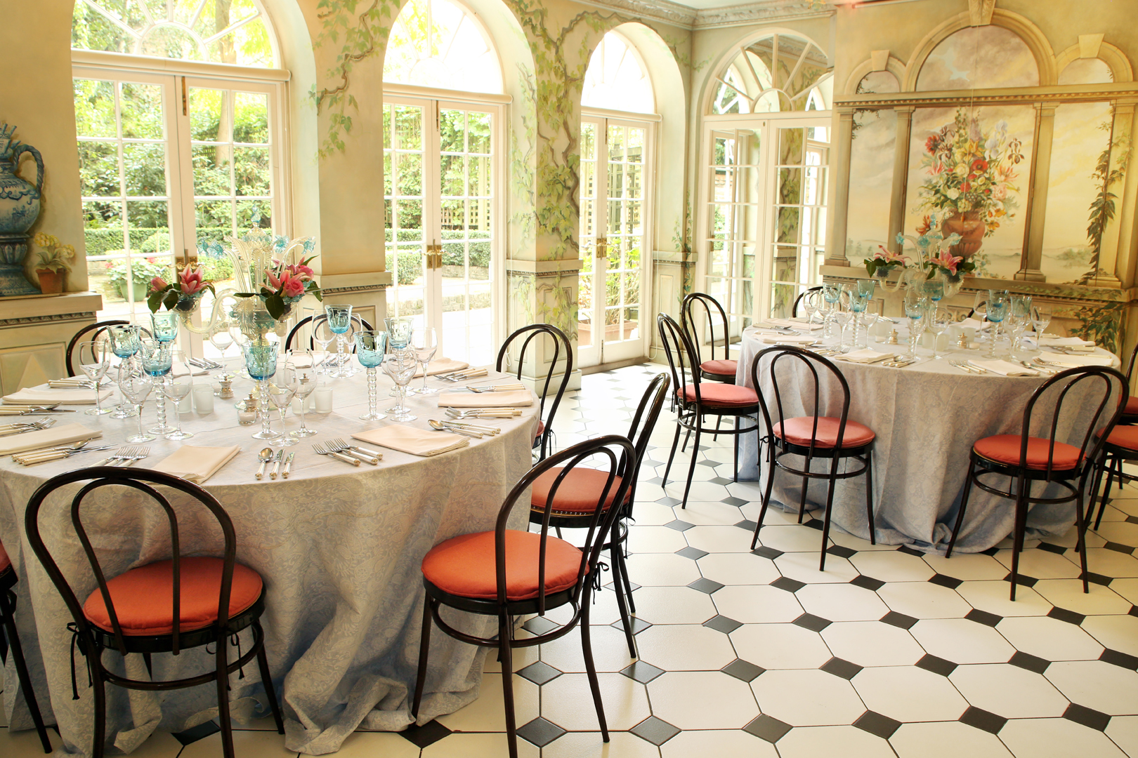 Elegant dining space in The Orangery, ideal for intimate gatherings and corporate events.