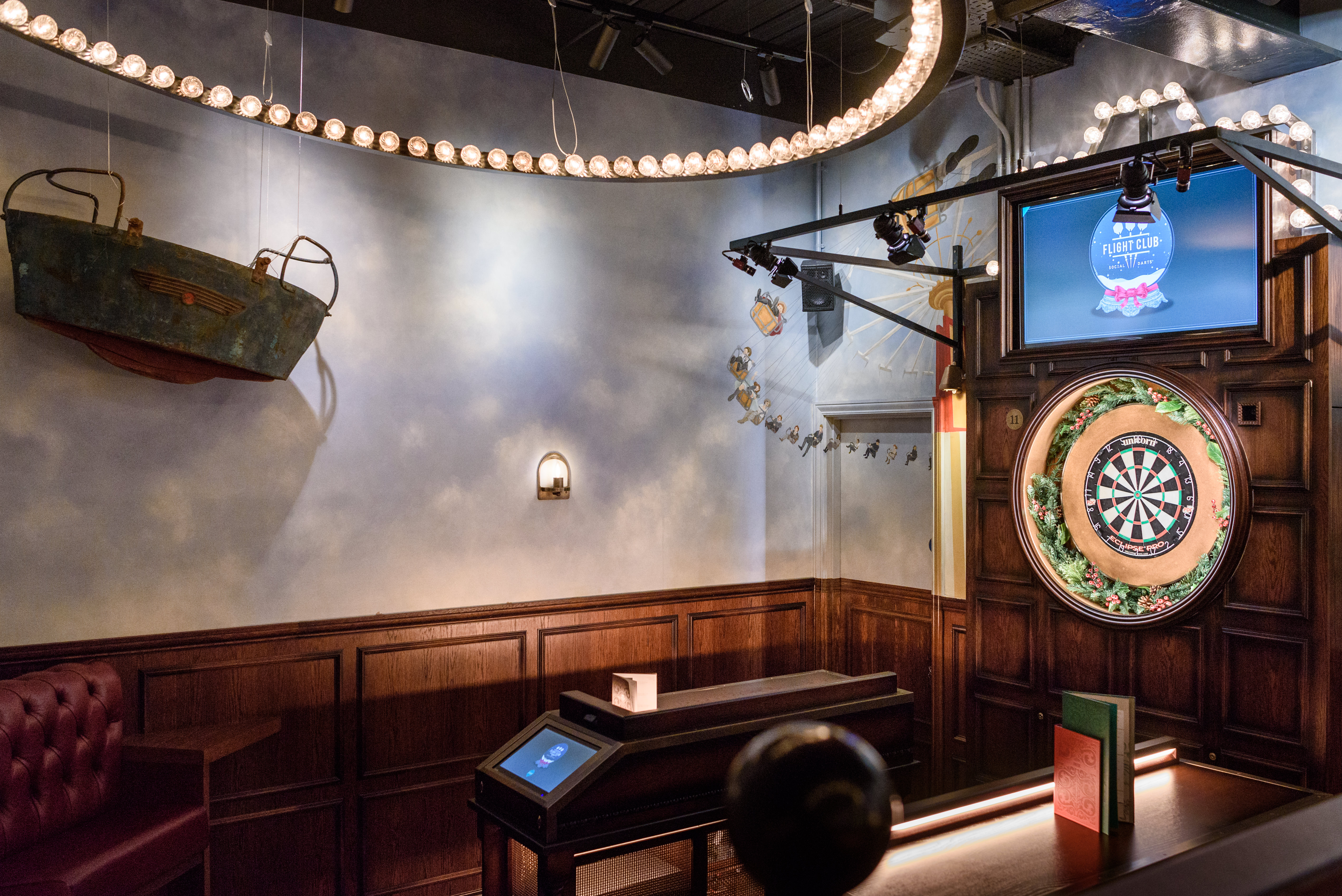 Big Dipper event space with rustic decor, perfect for team-building and social mixers.