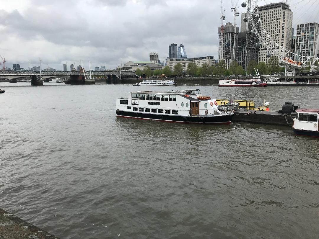 Charming boat docked at MV King Edward for unique corporate events and private celebrations.