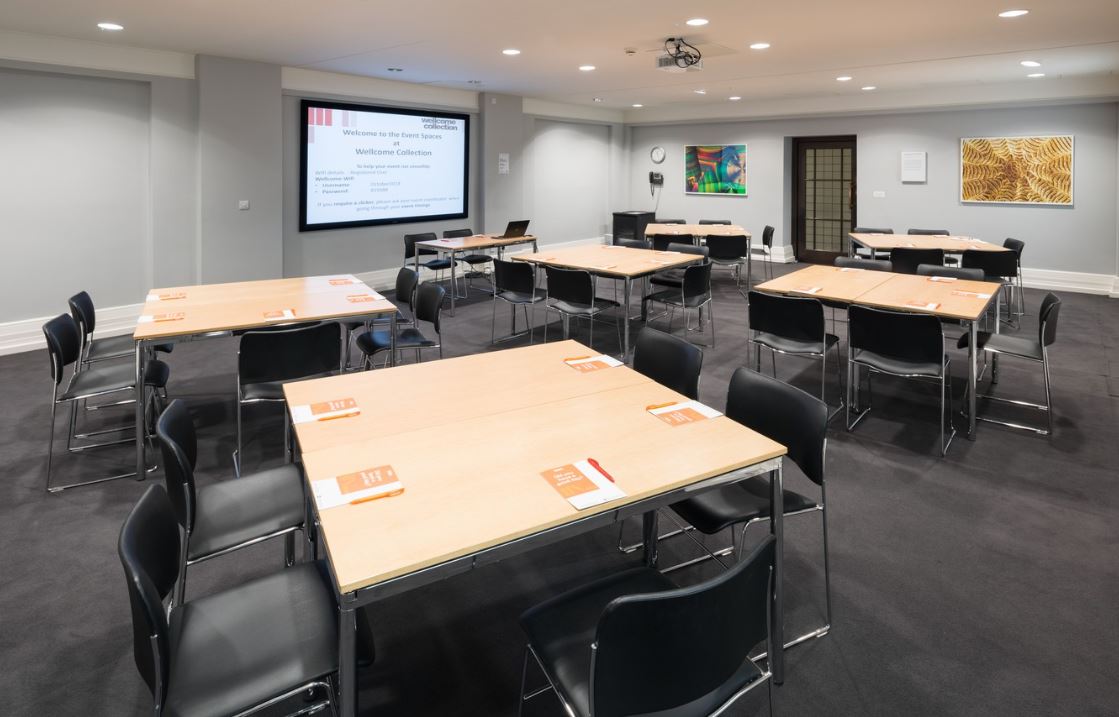 Burroughs Room at Wellcome Collection, modern meeting space for workshops and training.