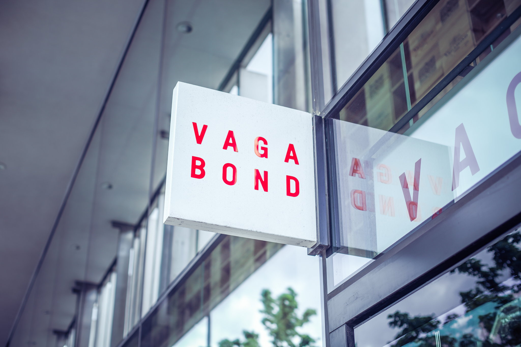 Modern Vagabond venue sign, ideal for meetings and creative events in Victoria.