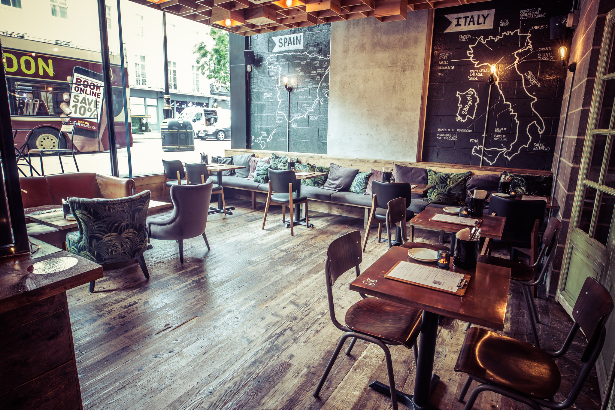 Stylish venue in Vagabond Victoria with rustic decor for casual meetings and events.