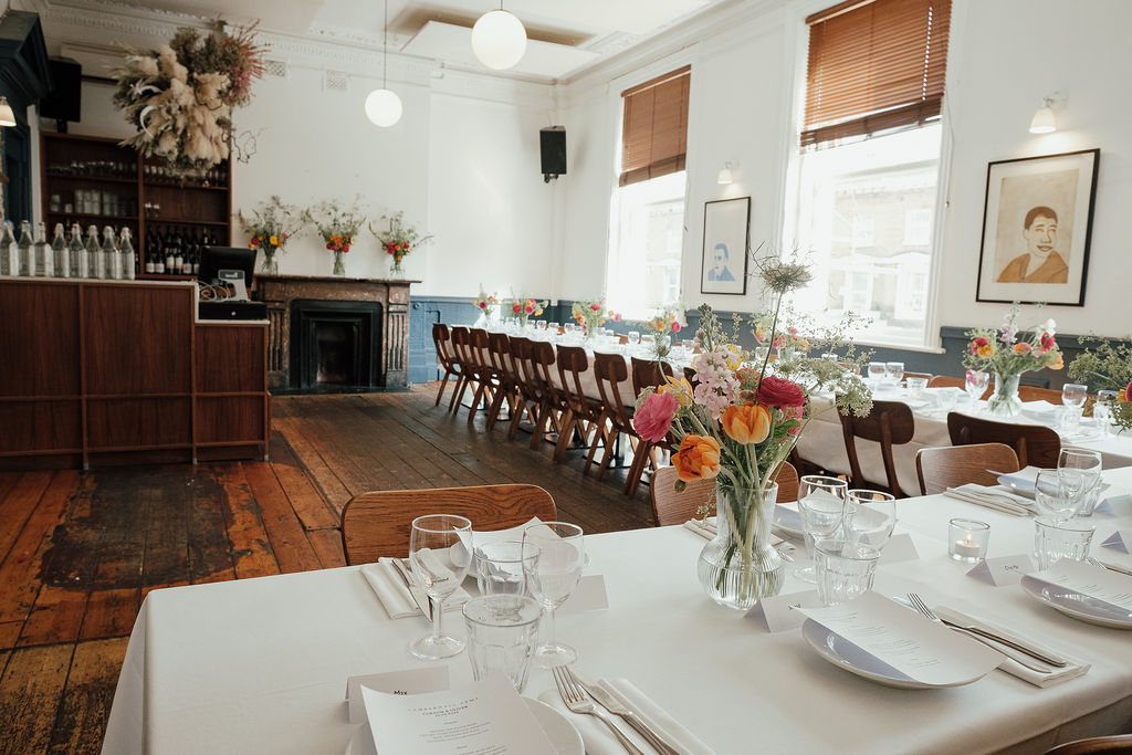 Elegant event space at The Camberwell Arms, ideal for gatherings and meetings.