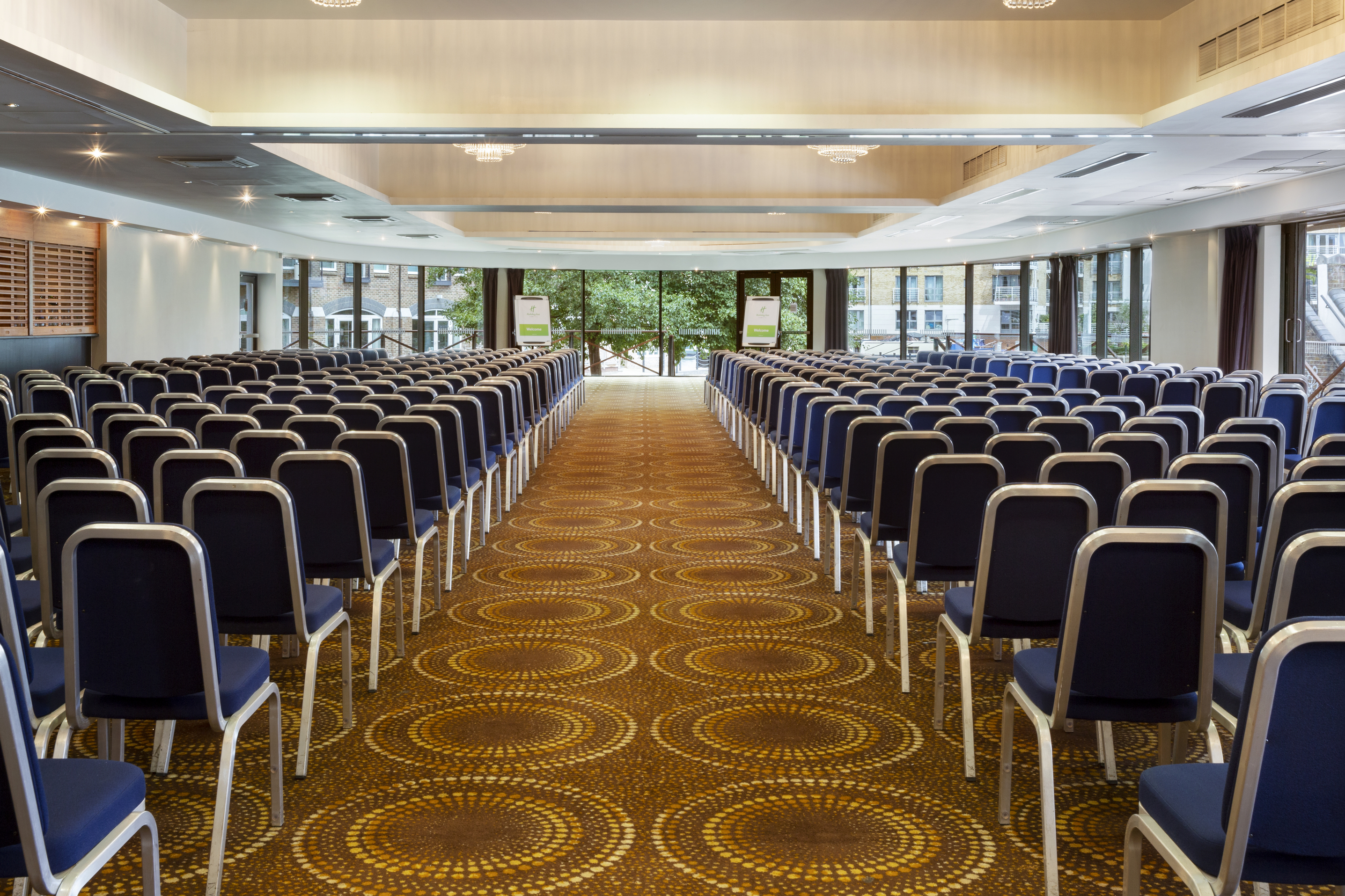 Conference room at The Waterfront Suite, Brentford Lock, ideal for events and workshops.