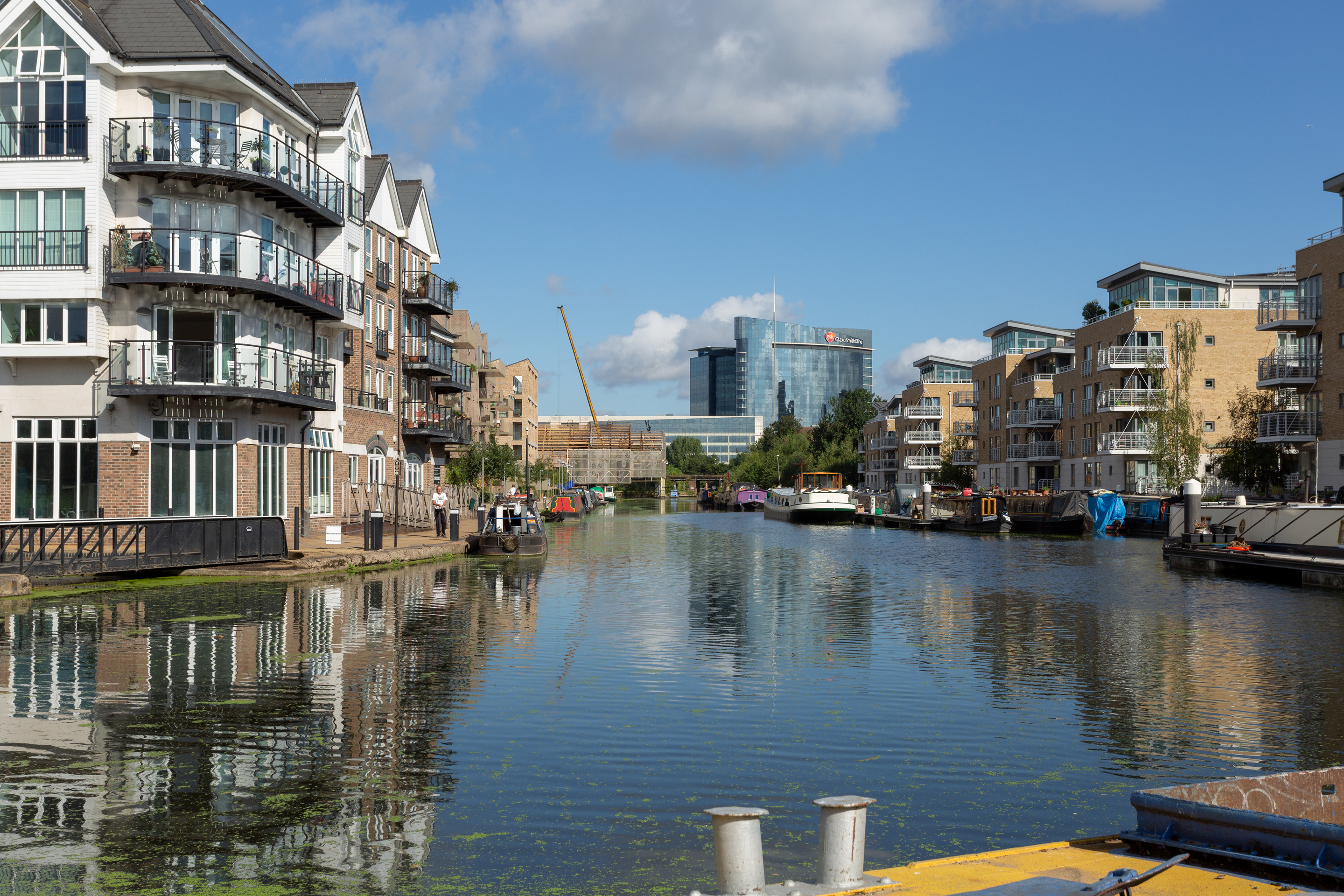 Waterfront Suite at Brentford Lock, modern architecture, ideal for outdoor events.