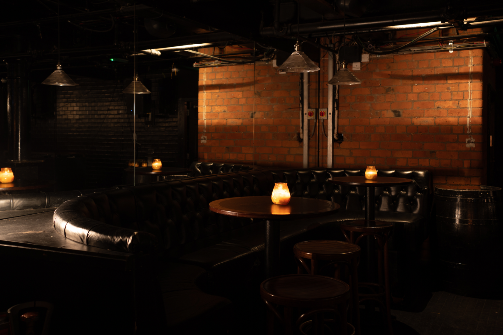 Cozy dimly lit venue for cocktail receptions and private parties at The Whiskey Jar.