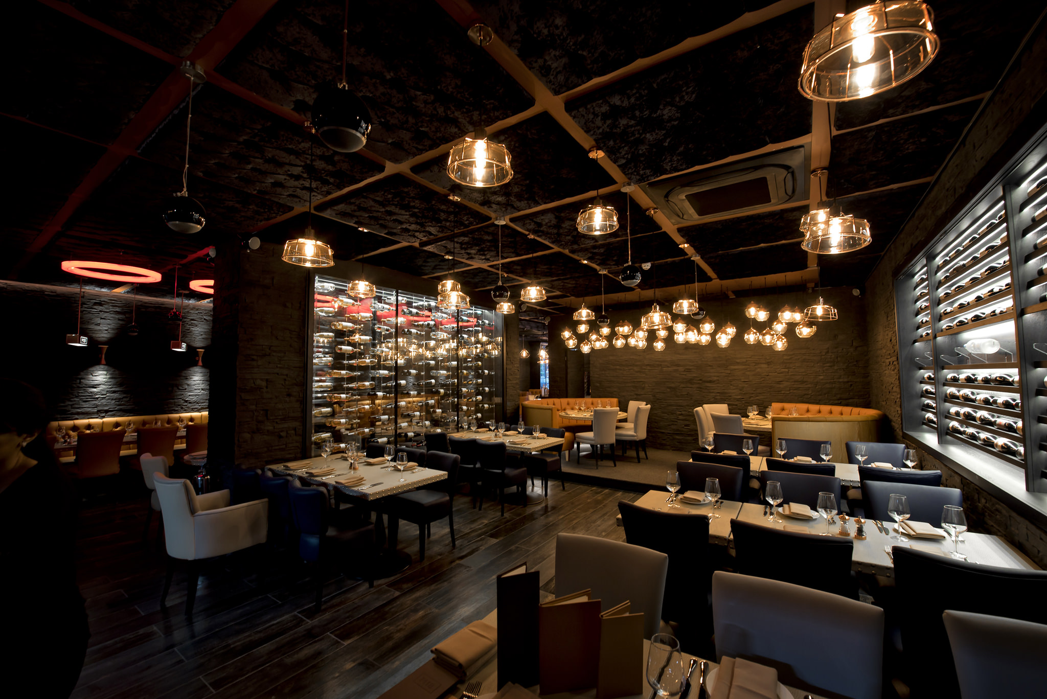 Bowling lanes in a stylish restaurant, perfect for events and networking.