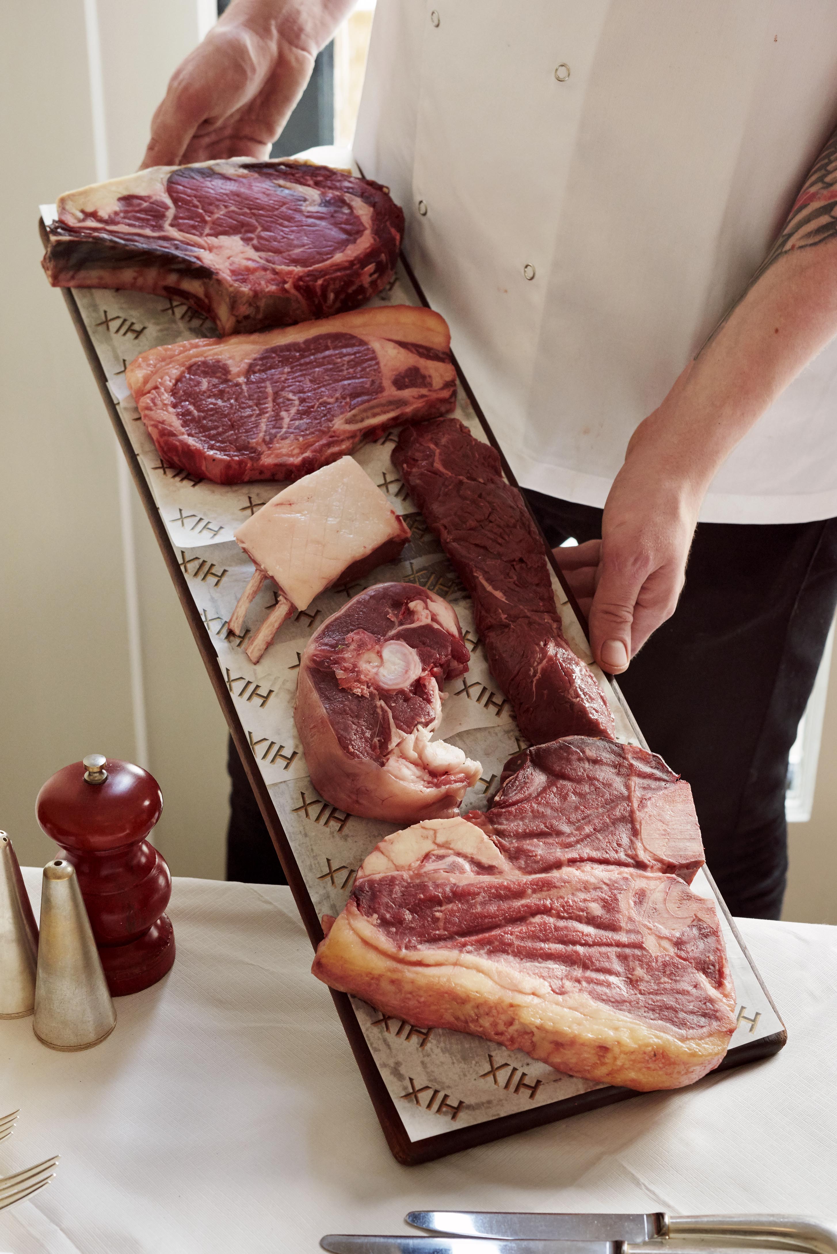 High-quality meats tray at HIX Oyster & Chop House for upscale catering events.