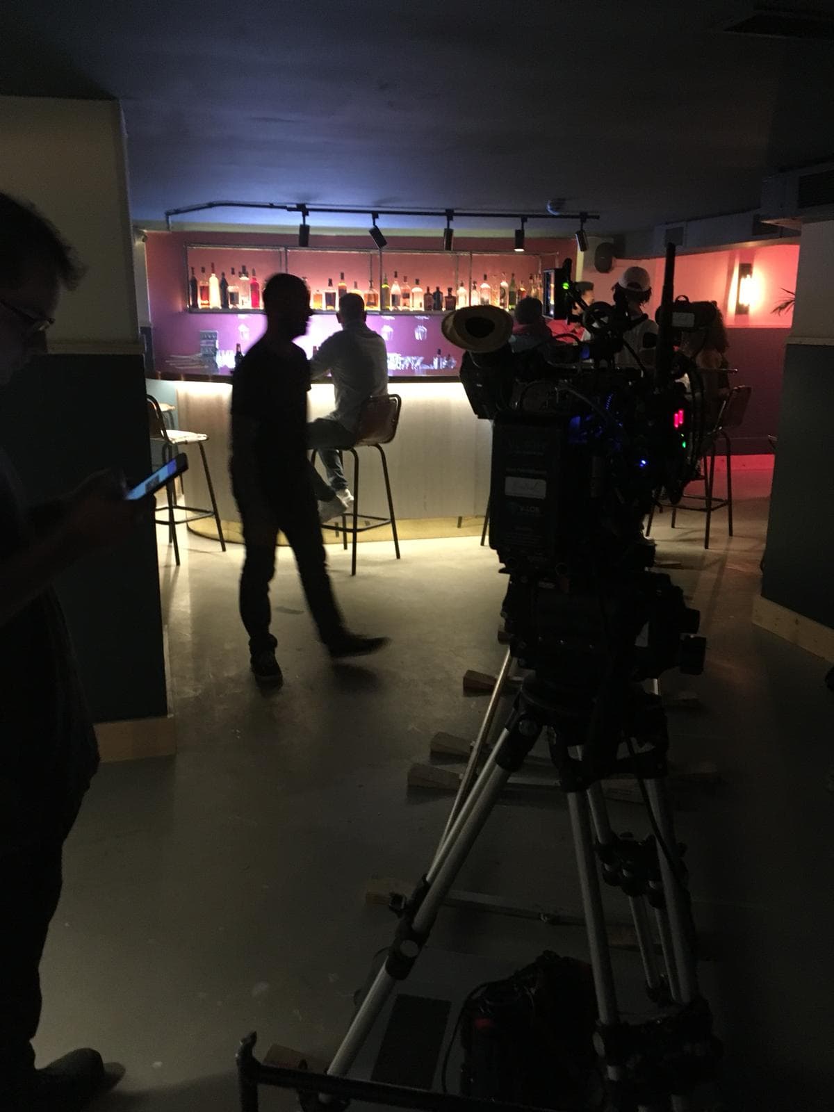 Fanny's Bar event space with colorful lighting, ideal for entertainment and networking.