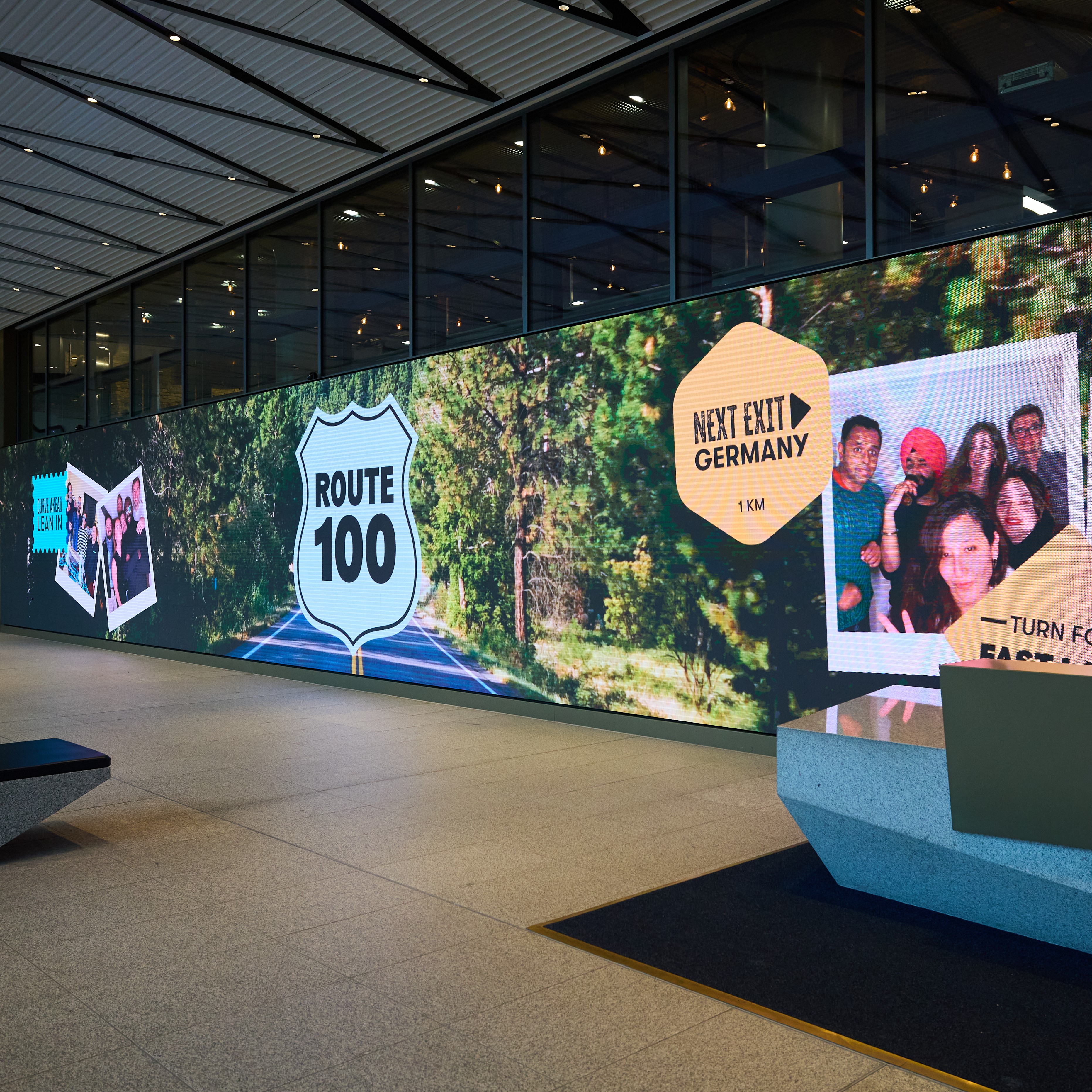 "East Quarter Level Three at Tottenham Hotspur Stadium, vibrant visuals for events."