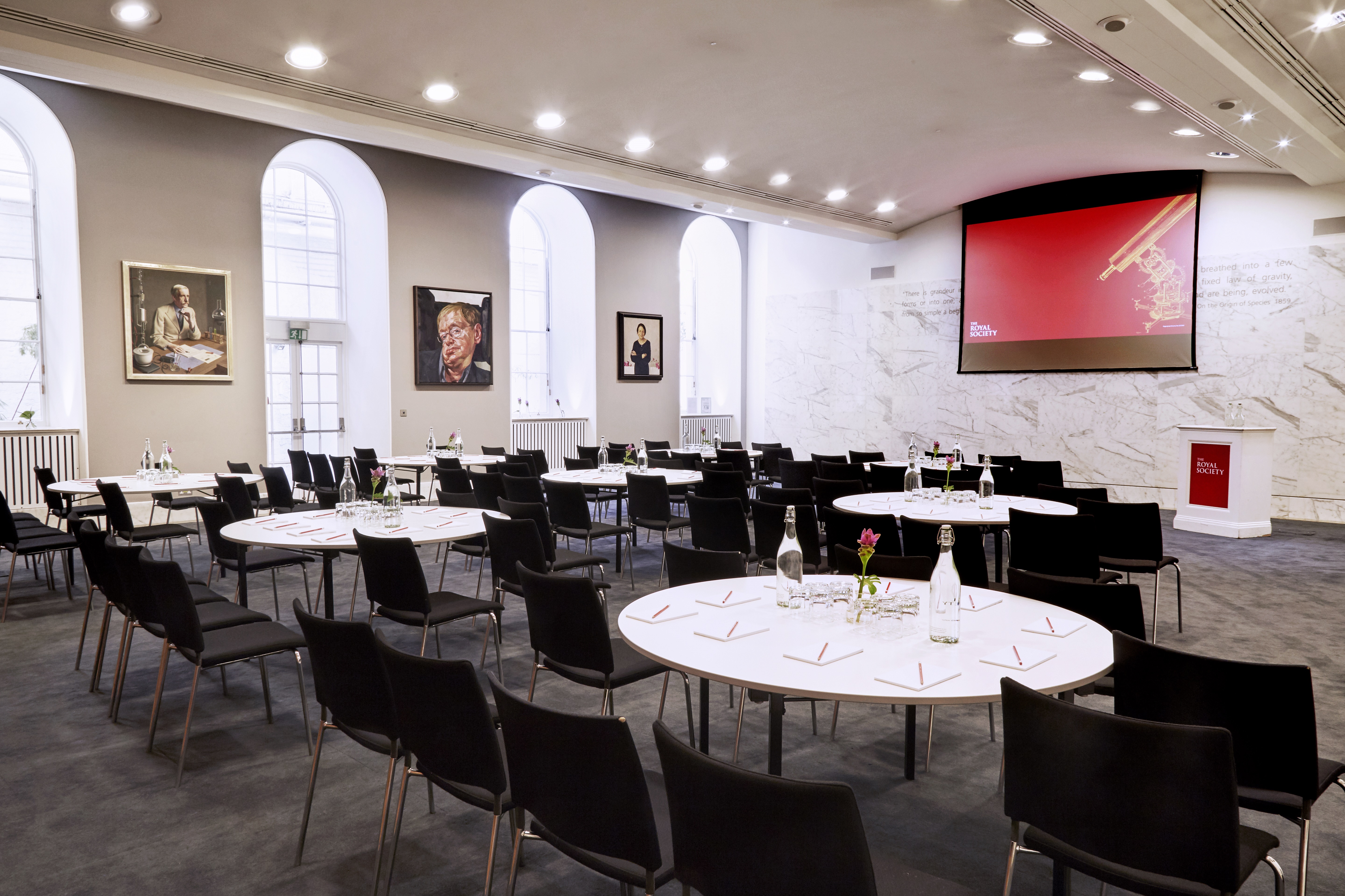 Elegant dining room at The Royal Society, perfect for corporate events and meetings.