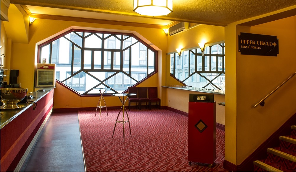 Dress Circle Bar at Adelphi Theatre, bright event space for networking and gatherings.