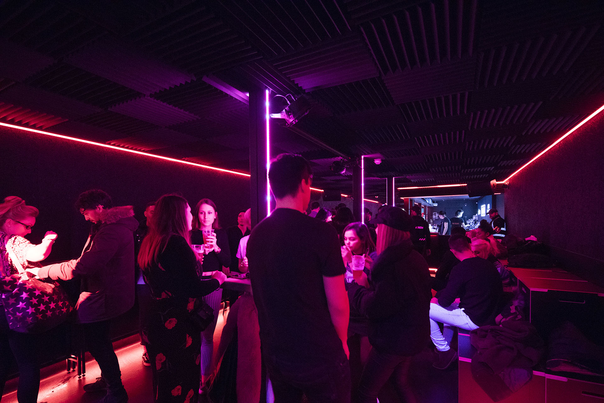Vibrant BeatBox event space in Boxpark Shoreditch, perfect for cocktail receptions.