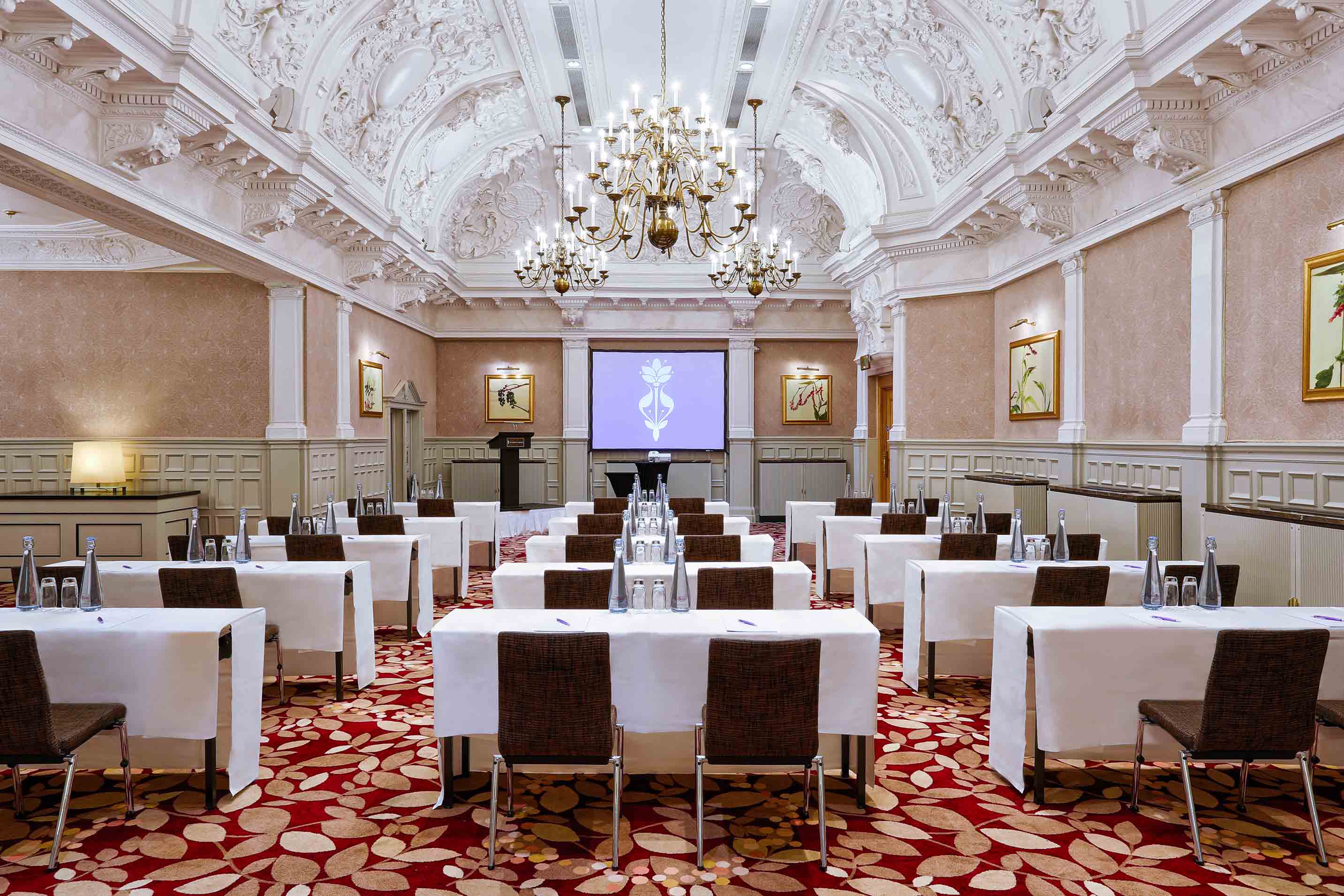 Cloisters meeting room at St Ermin’s Hotel, elegant decor for corporate events.