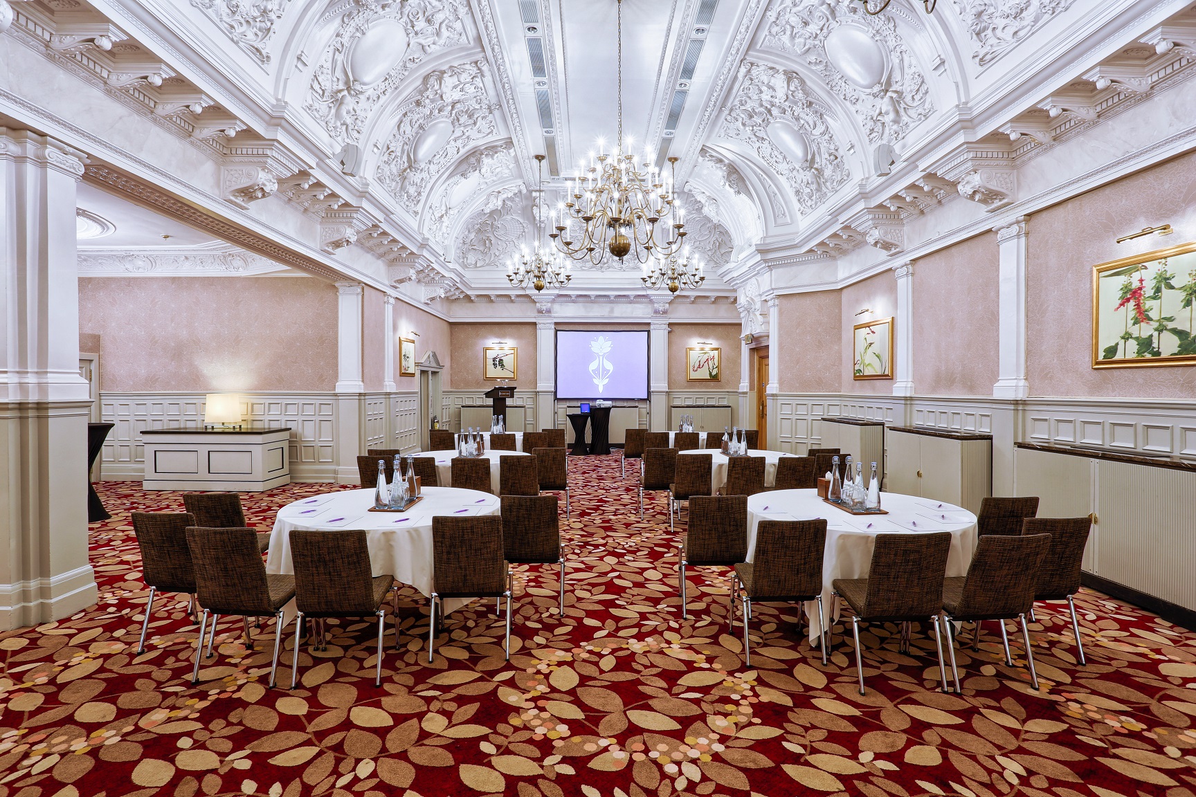 Cloisters at St Ermin’s Hotel, elegant event space for corporate gatherings and conferences.
