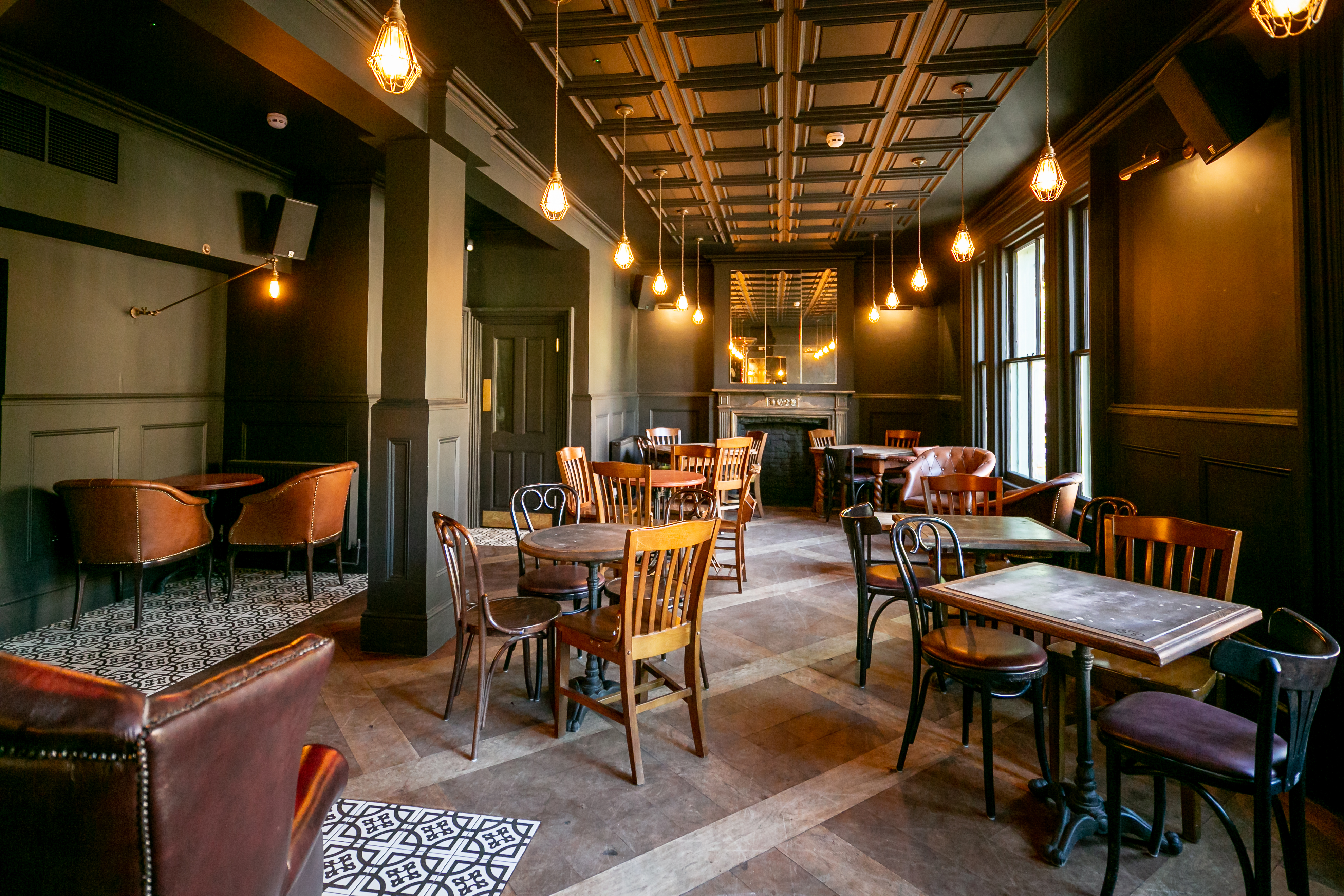 Intimate function room at Eddie's Bar, cozy venue for meetings and events.