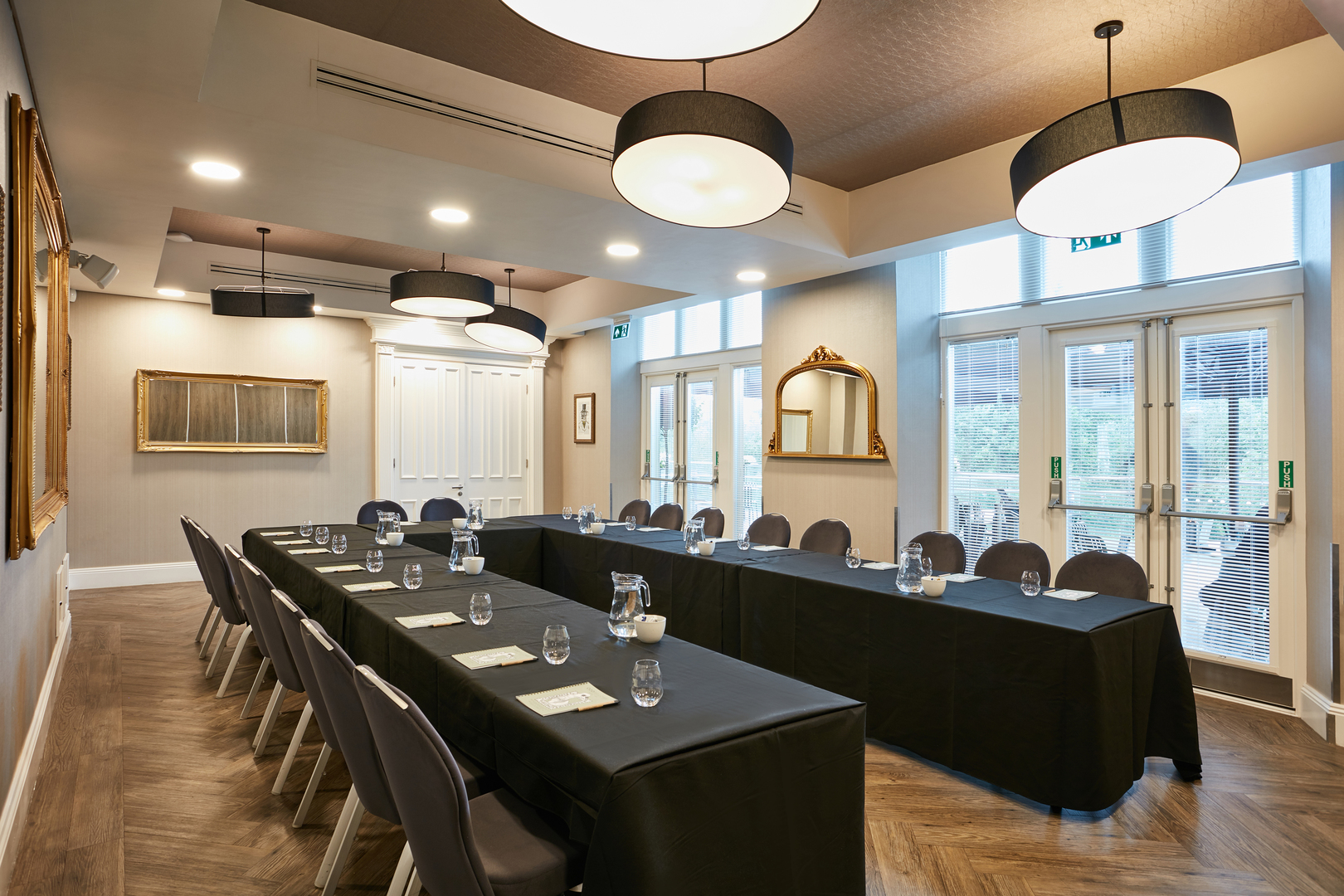 Elegant meeting room at Oddfellows On The Park, perfect for workshops and strategy sessions.