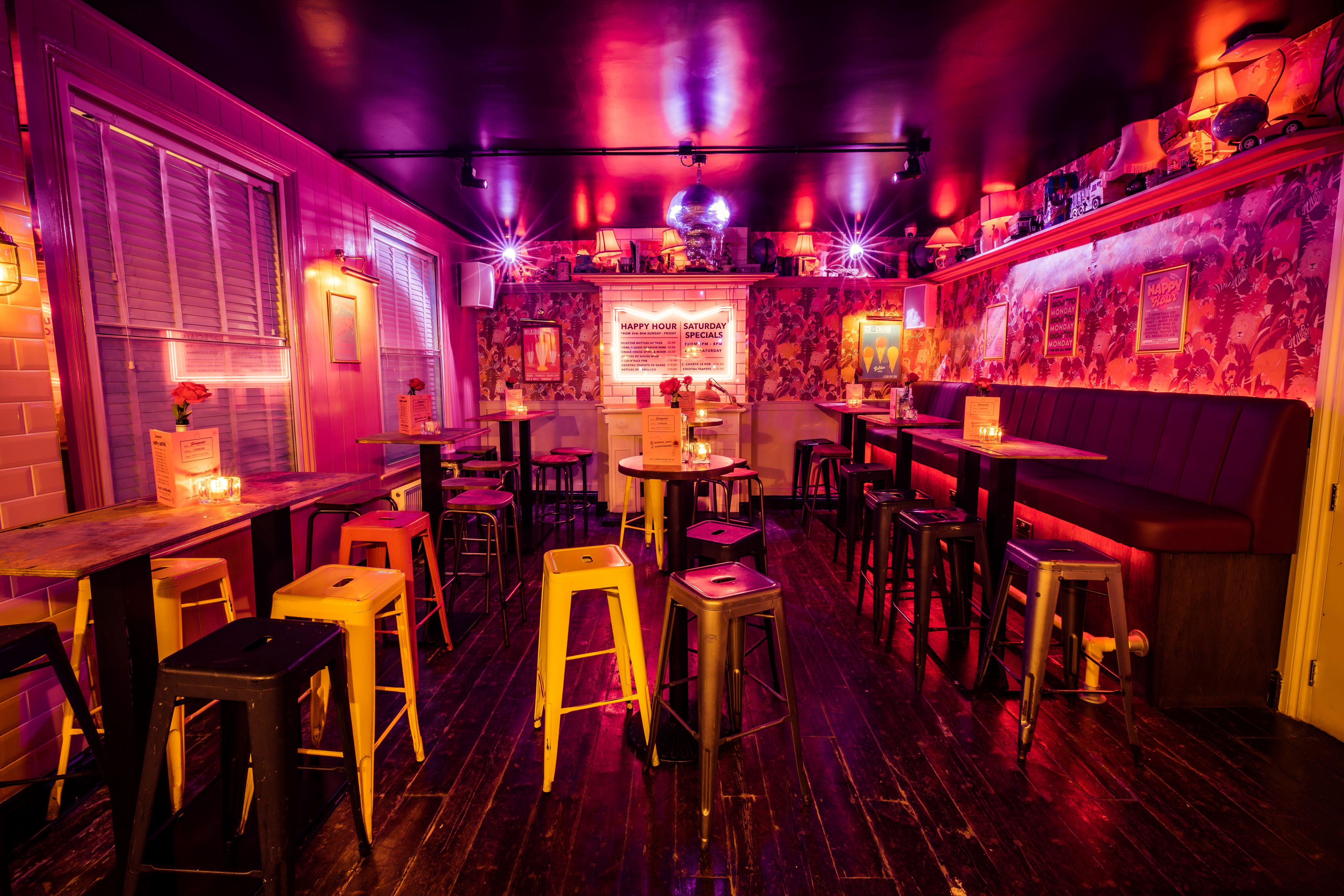 Vibrant Function Room in Simmons | Soho, ideal for networking events and small gatherings.