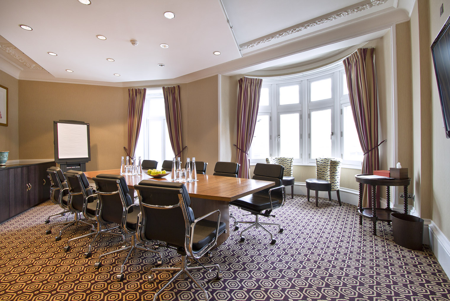 Regal Board Room at St Ermin’s Hotel, spacious meeting space with natural light.