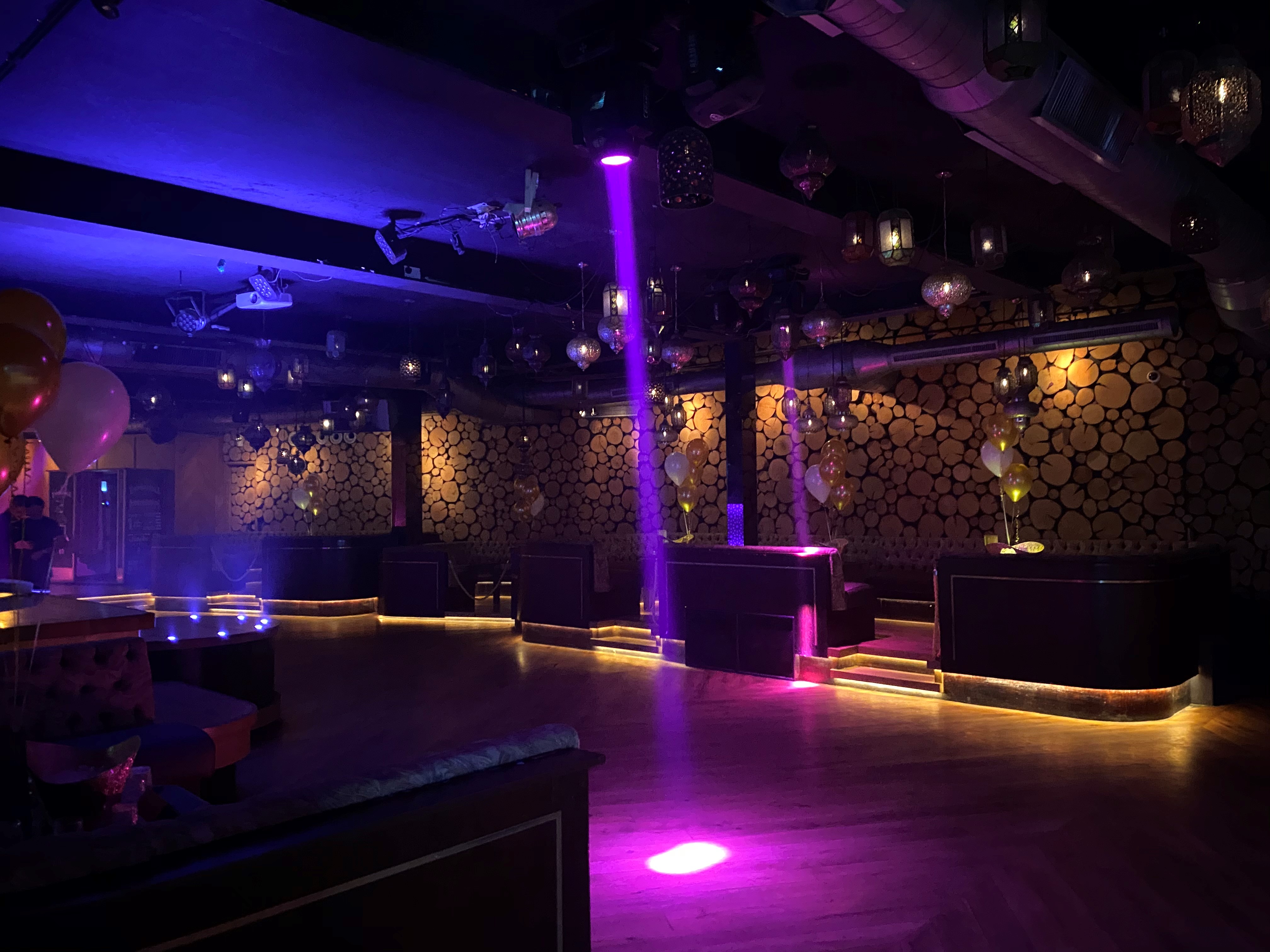Stylish event space at Impossible Theatre with ambient lighting for parties and corporate events.