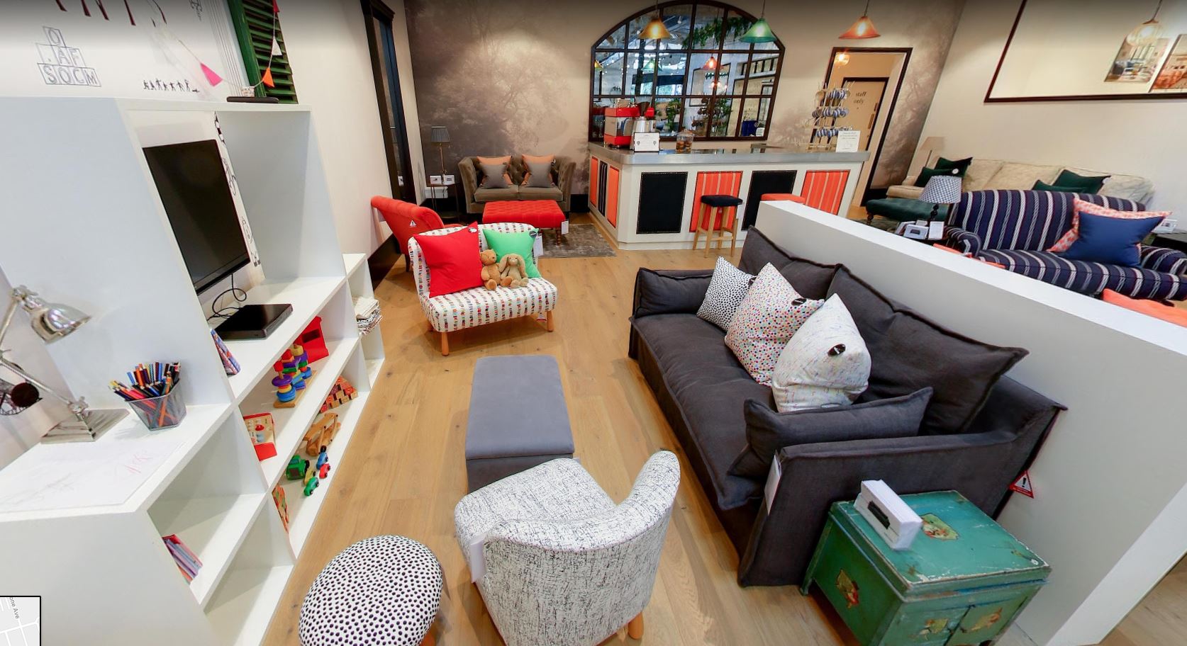 Cozy lounge area at Sofa.com Harrogate for informal meetings and networking events.