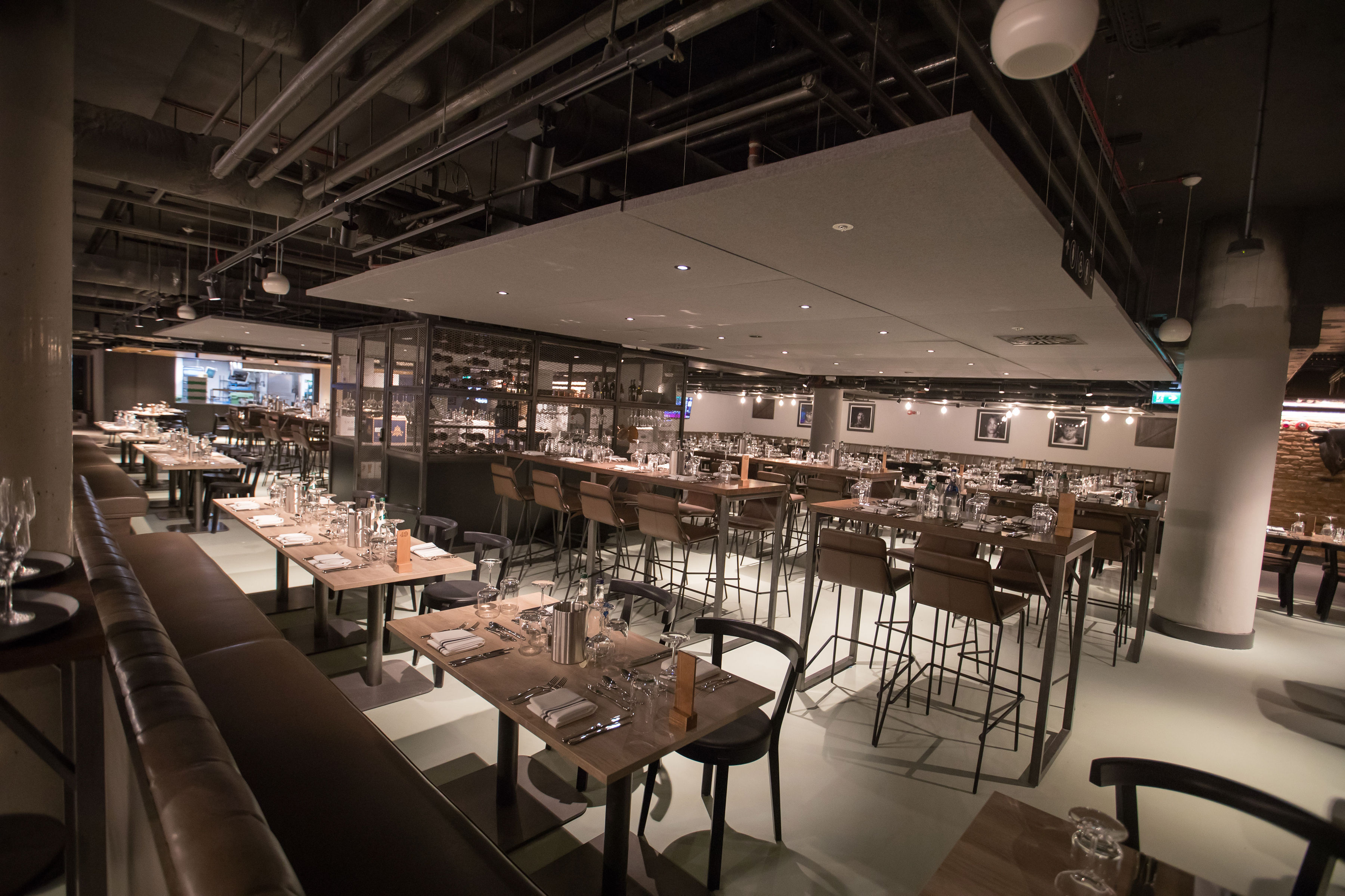 Modern restaurant at Allianz Stadium, Twickenham, ideal for events and gatherings.
